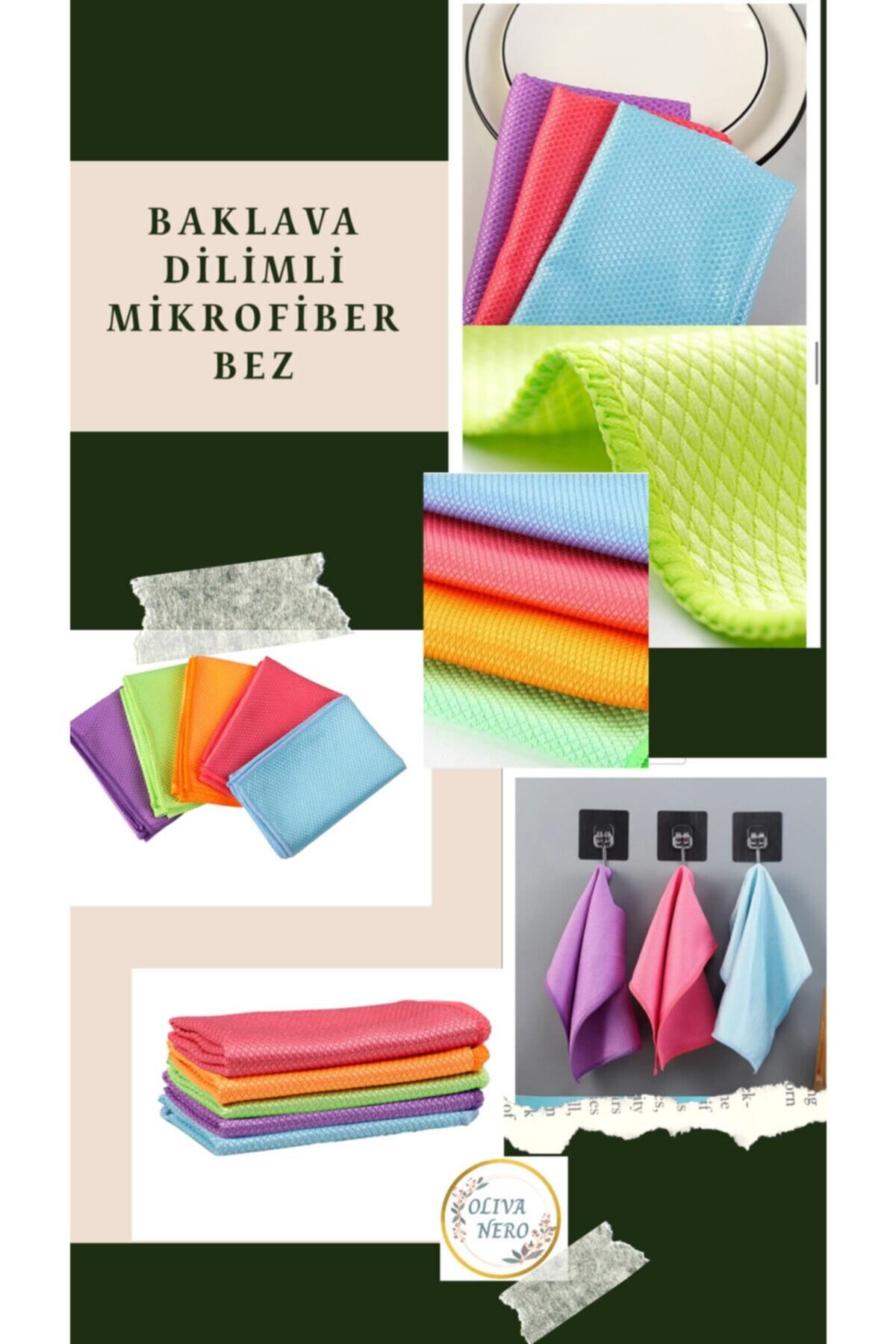 teknotrust Yüksek Emici Baklava Dilimli Mikrofiber Temizlik Bezi 4'lü Set