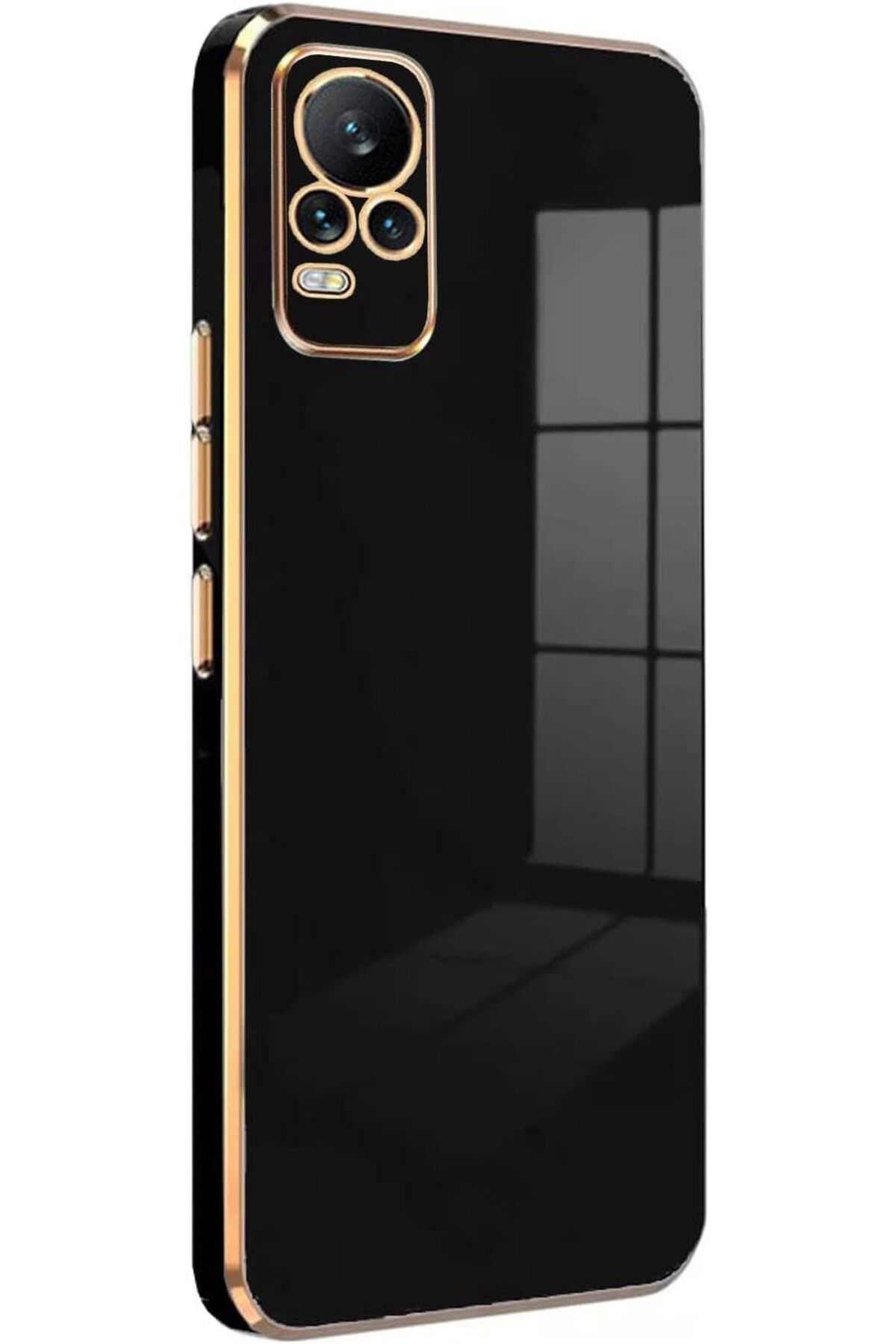 STOREMAX EMN Vivo V21e için Kılıf Olive Plated Siyah [V21e ile Uyumlu Kılıf - Siyah] Cİ ST5 1133631