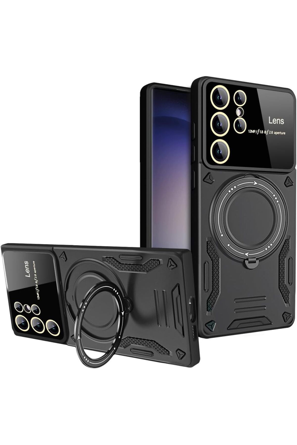 mazıdağı where Galaxy S24 Ultra için MagSafe ile Uyumlu Kılıf Standlı Kamera Lens Koruyuculu Sert Silikon