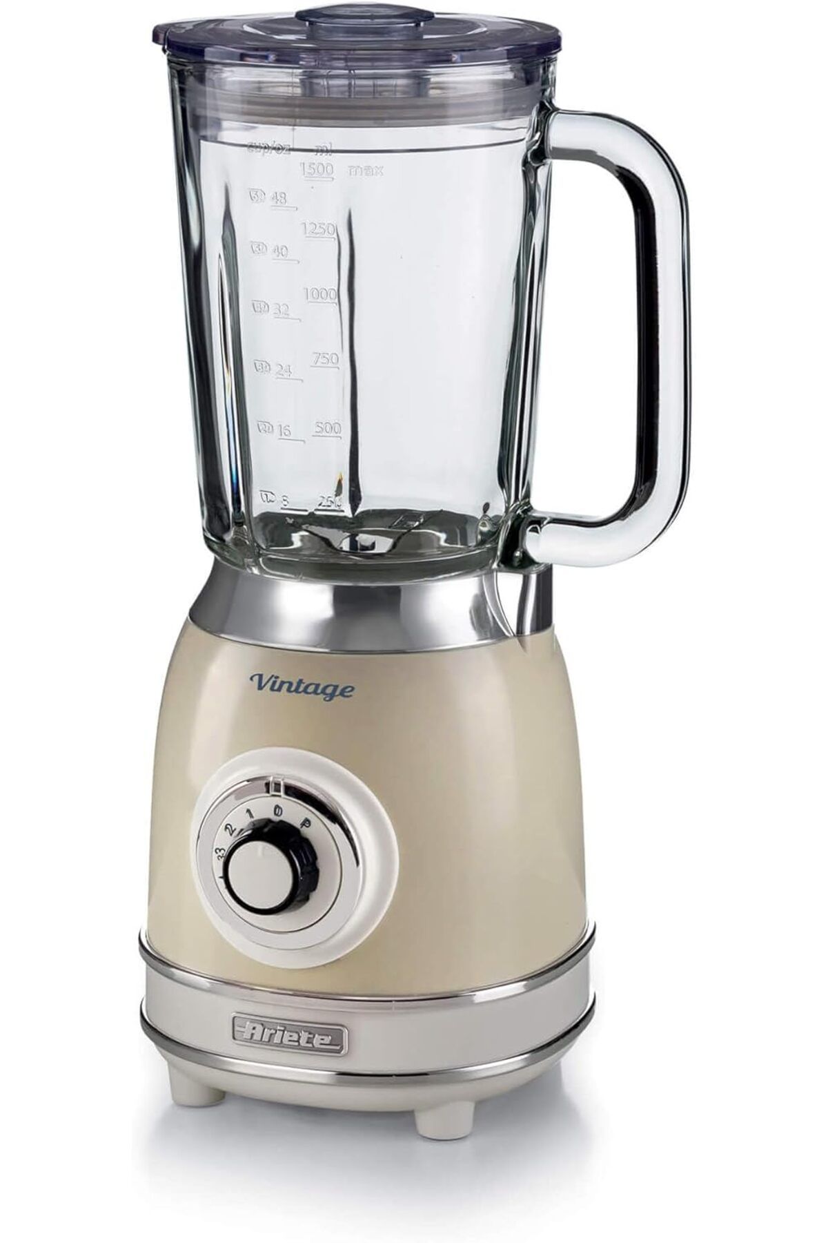 STOREMAX EMN Vintage Cam Blender Bej 0583/03-1,5 Litre Kapasiteli Cam Sürahi, 4 Hız Kademesi, Pulse Özell