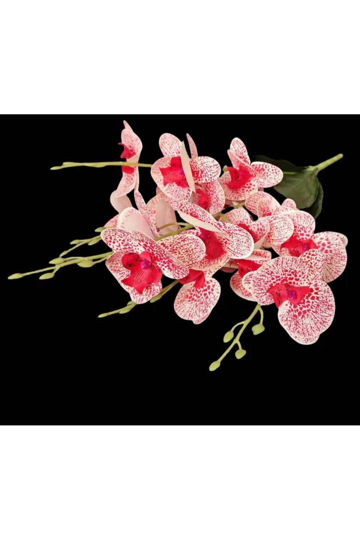 yapay çiçek evi 45 cm Yapay Islak KIRMIZI BEYAZ Orkide Dekorasyon Orkide Demet