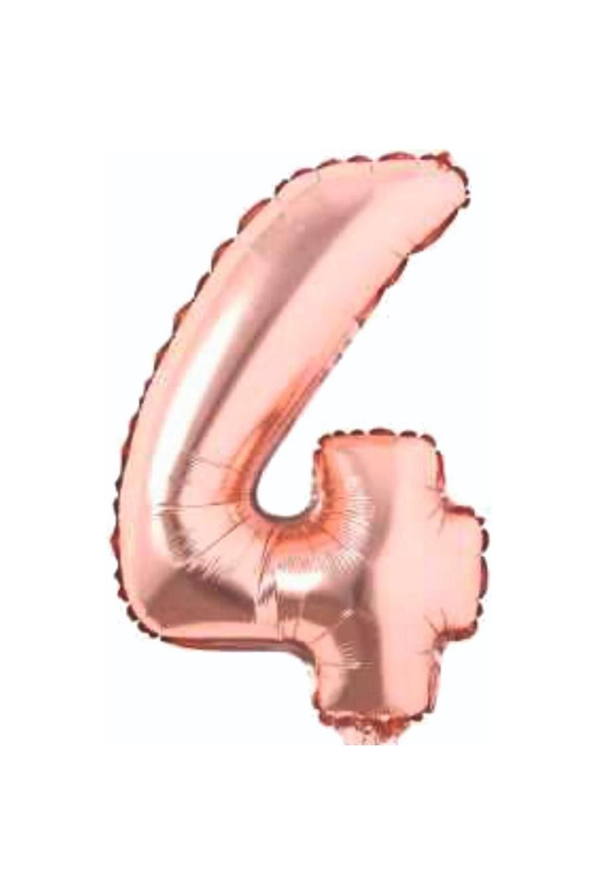 PARTİMİO PARTİ MALZEMELERİ Rakam Folyo Balon Rose Gold Renk 34'' (76cm)