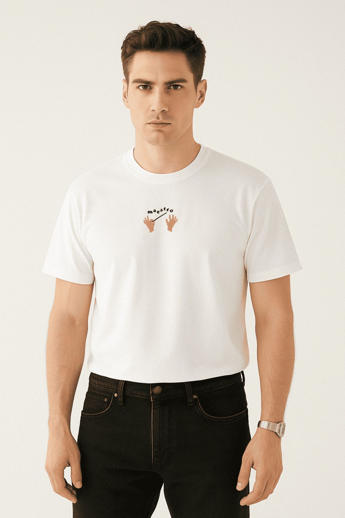 Vita Atelier 'Maestro 2.0 ' Nakışlı, Erkek Regular Tshirt