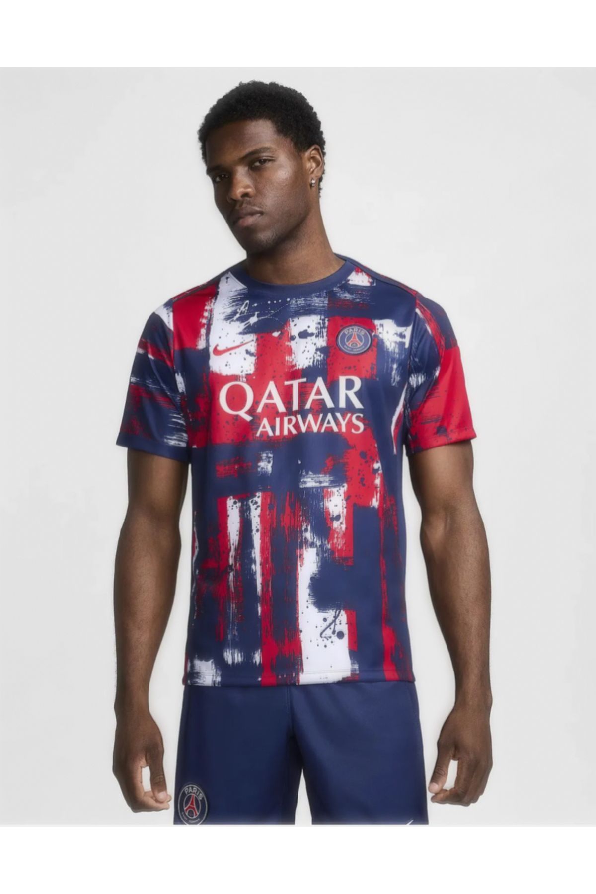Nike Paris Saint-Germain Academy Pro Home Dri-Fit Football Pre-Match Short-Sleeve Erkek forma