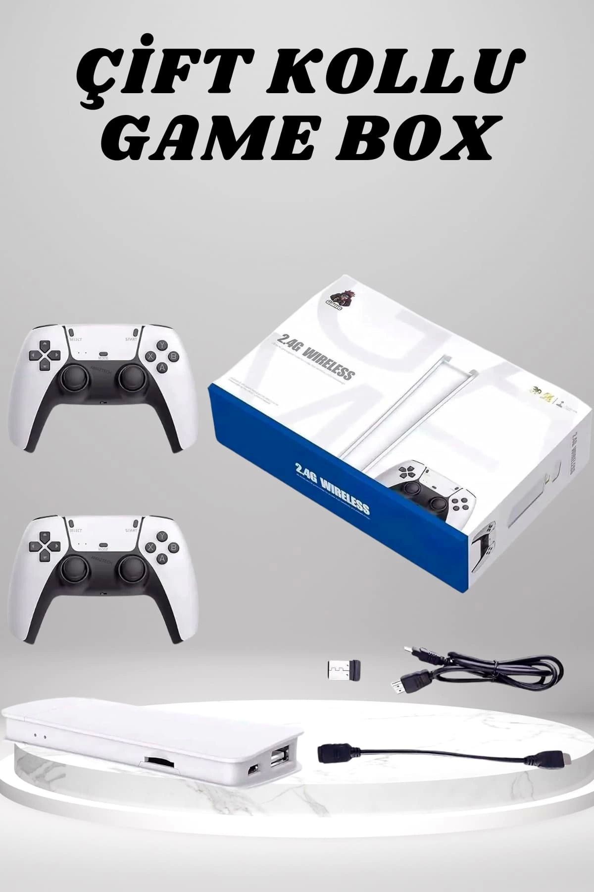 Vemora 4K 3D HD Görüntü Kaliteli Kablosuz Çift Kollu 20.000 Oyunlu Retro Oyun Konsolu TV Box