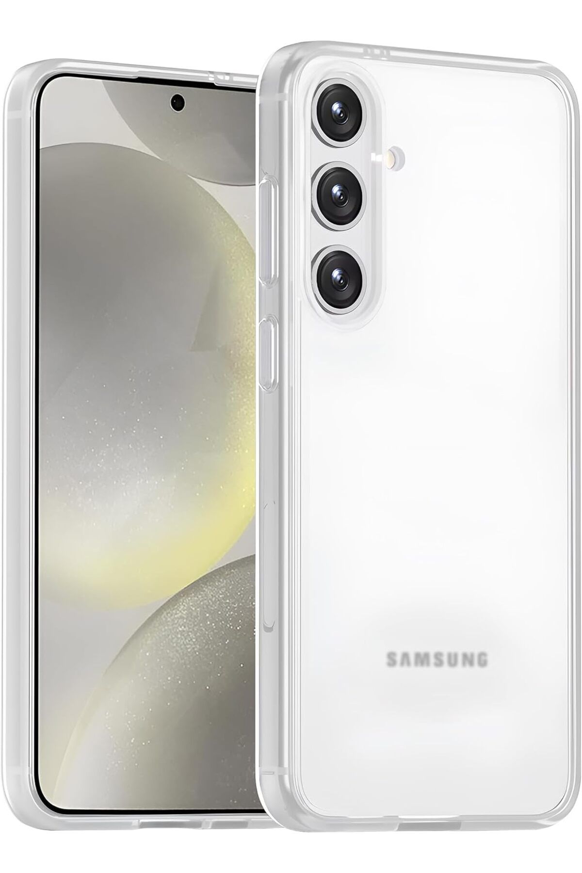 STOREMAX EMN Galaxy S24 Plus için Shade Mat Serisi Şok Emici Ultra Güçlü Yumuşak Silikon Kenar Arkası