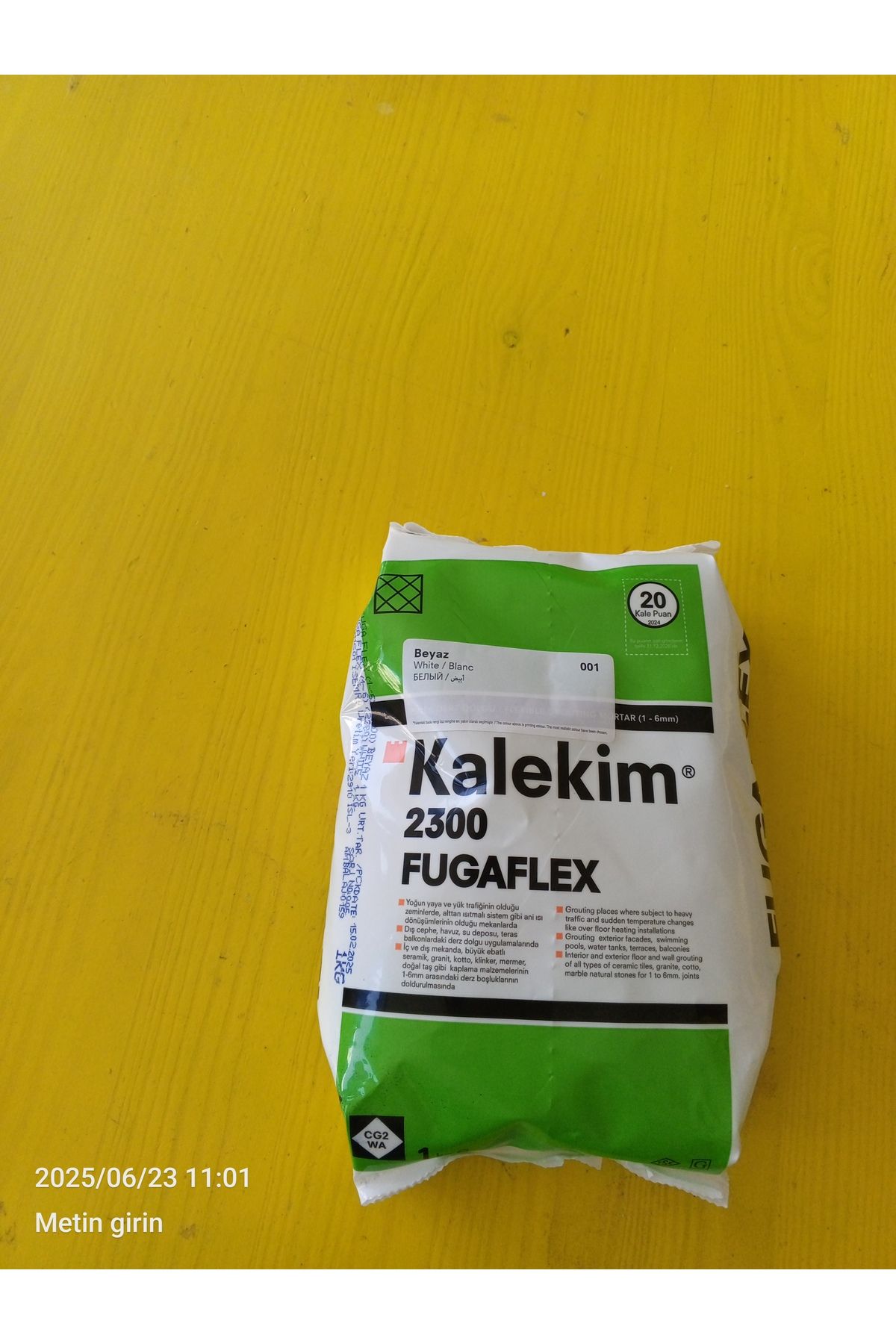 Kalekim beyaz 1 kg