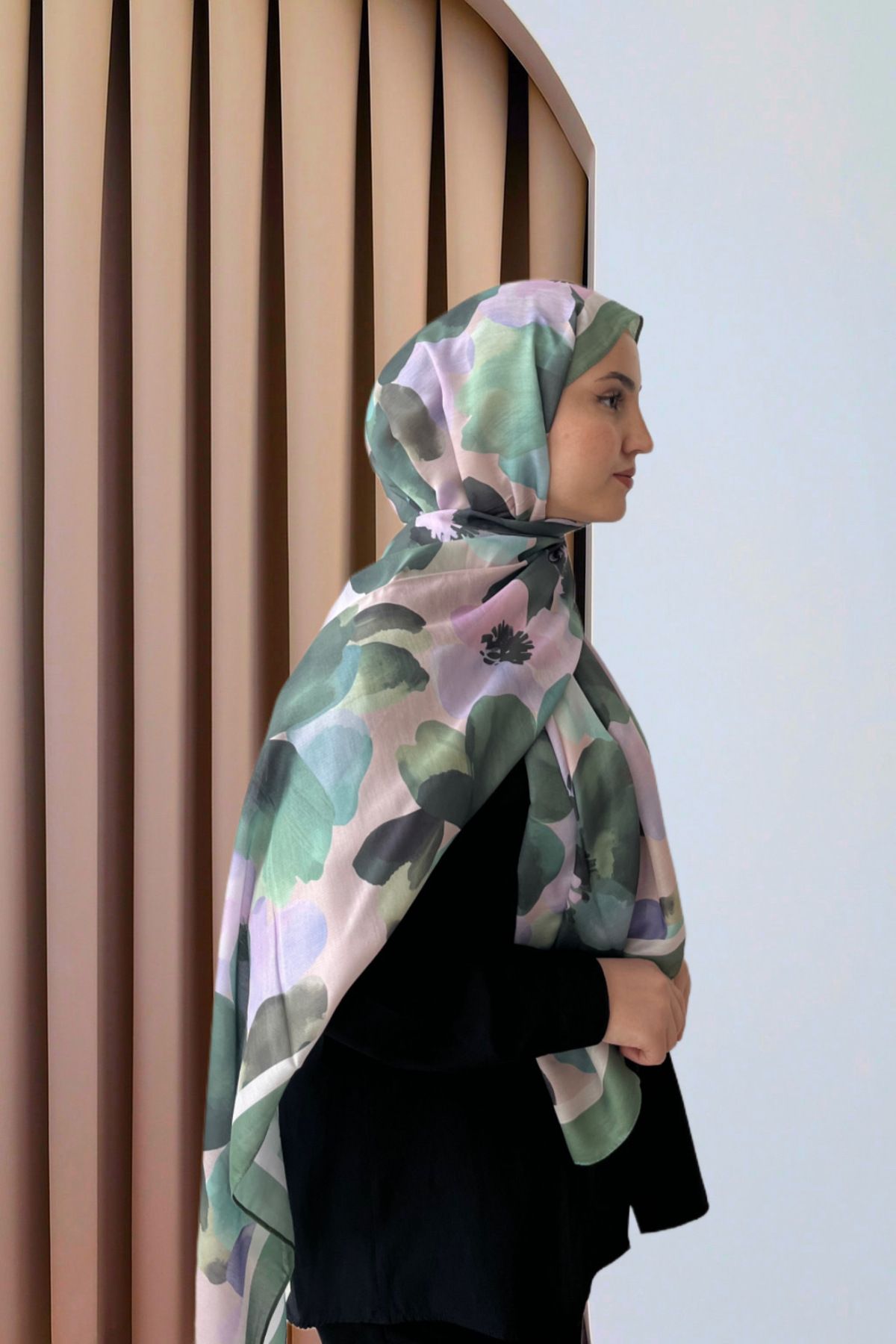SarQa Scarft Flowers Soft Collection Çiçek Desen Şal