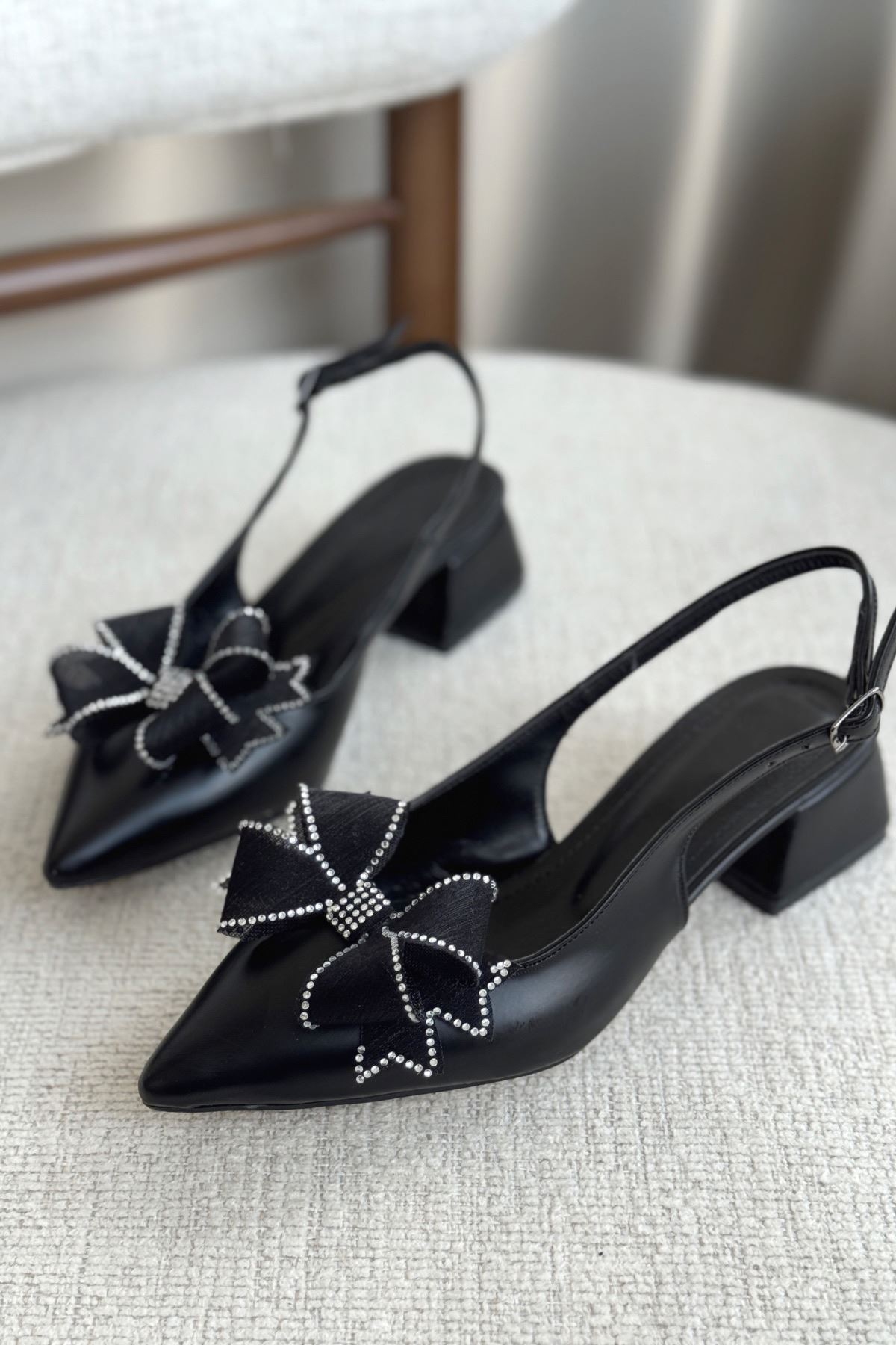 GOFFSHOES Kadın Howen Kısa Topuklu Ayakkabı - siyah-deri görsel 2