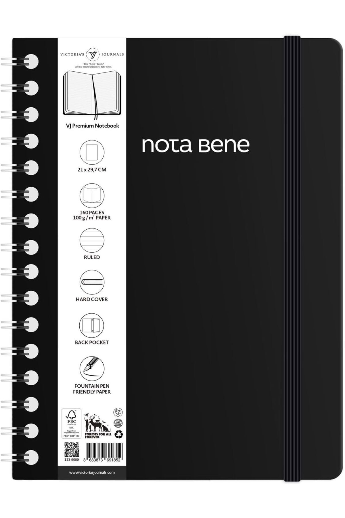 mazıdağı mazzıdağ Bene Spiralli Premium Sert Kapak Defter, 21x29,7 cm, Çizgili new store 1133631