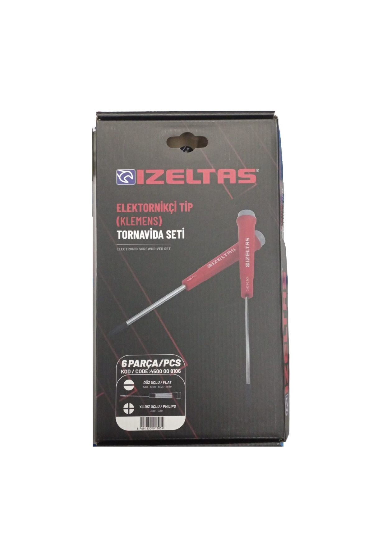 İzeltaş İzeltaş 4500 00 8106 Elektronikçi Tip Klemens Tornavida Seti 6 Parça