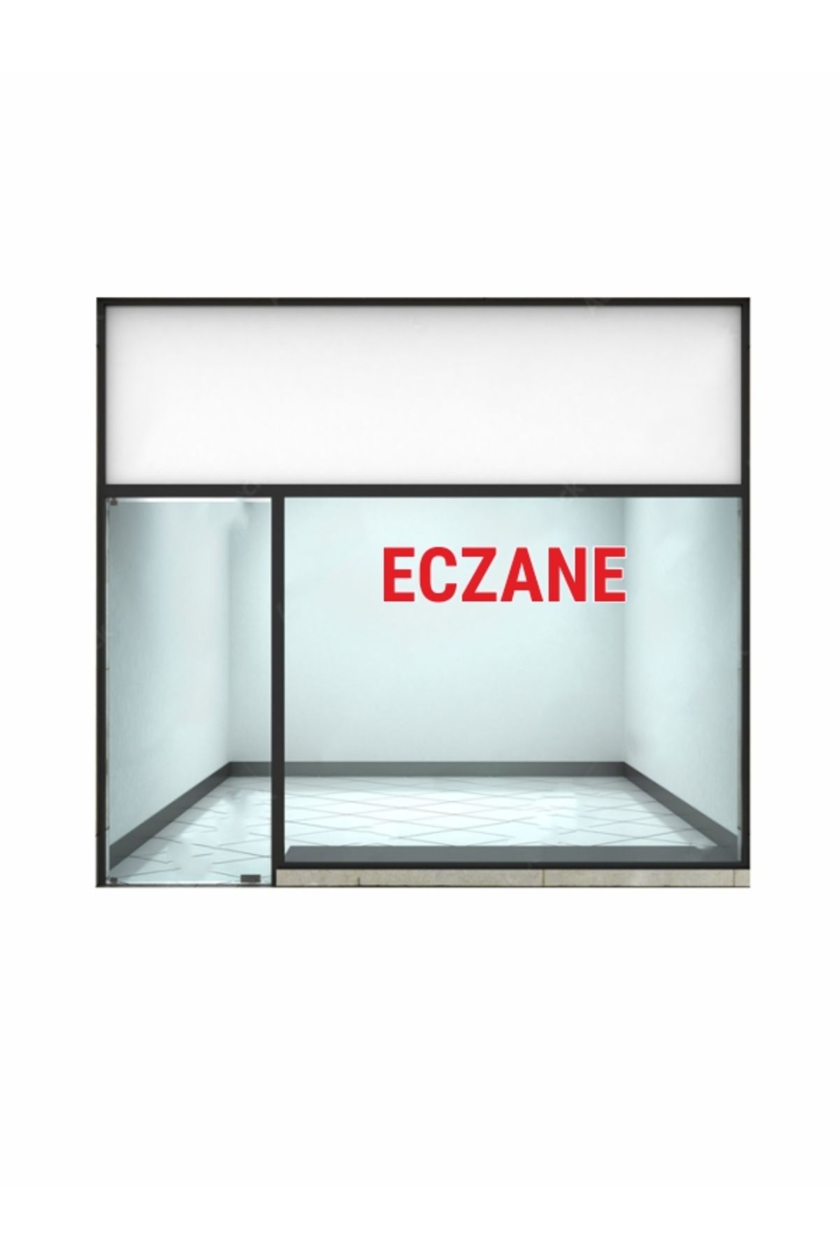 nesa reklam Eczane Yazısı Cam Sticker Yapışkanlı Folyo 21x90 cm
