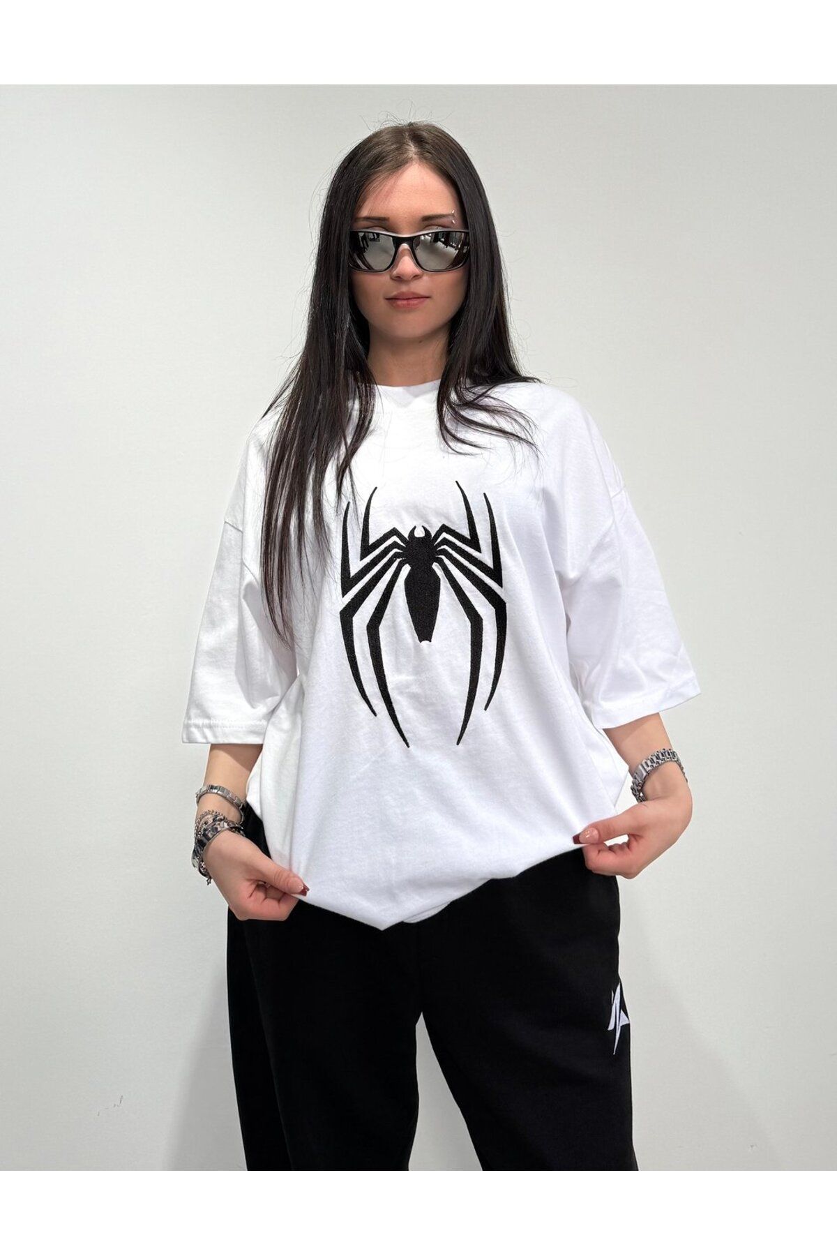 zaee Spider Nakışlı Oversize Tişört