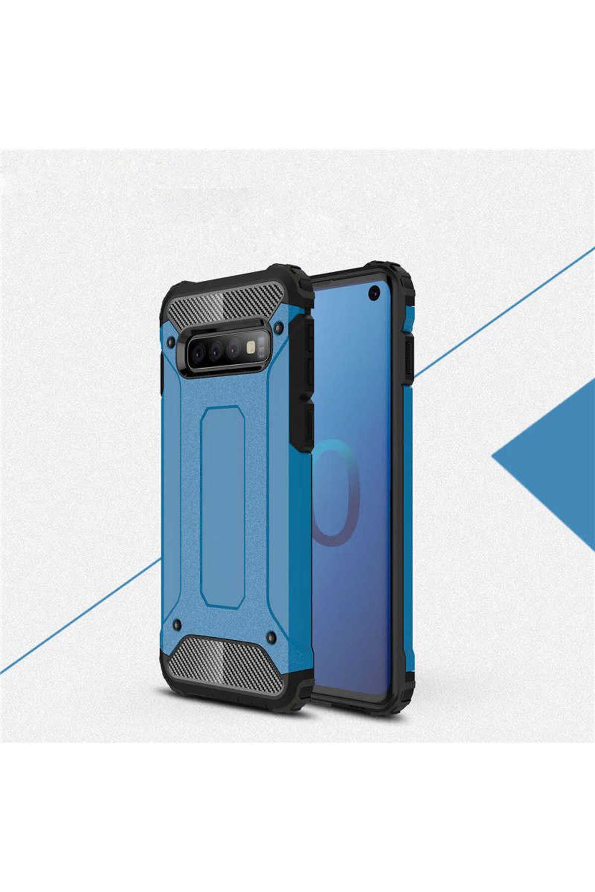 halkhouse Galaxy S10 Kılıf Zırh Tank Sert Korumalı Silikon Crash Silikon Kapak