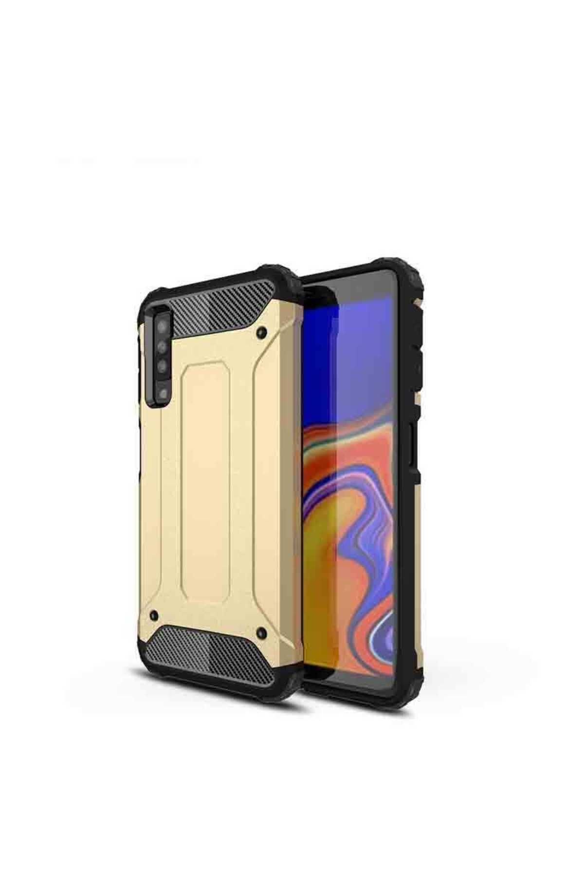 halkhouse Galaxy A7 2018 Kılıf Zırh Tank Sert Korumalı Silikon Crash Silikon Kapak