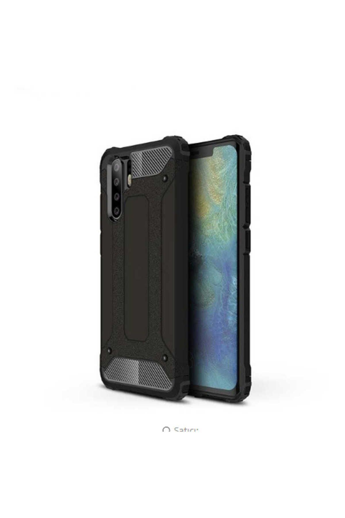halkhouse Huawei P30 Pro Kılıf Zırh Tank Sert Korumalı Silikon Crash Silikon Kapak