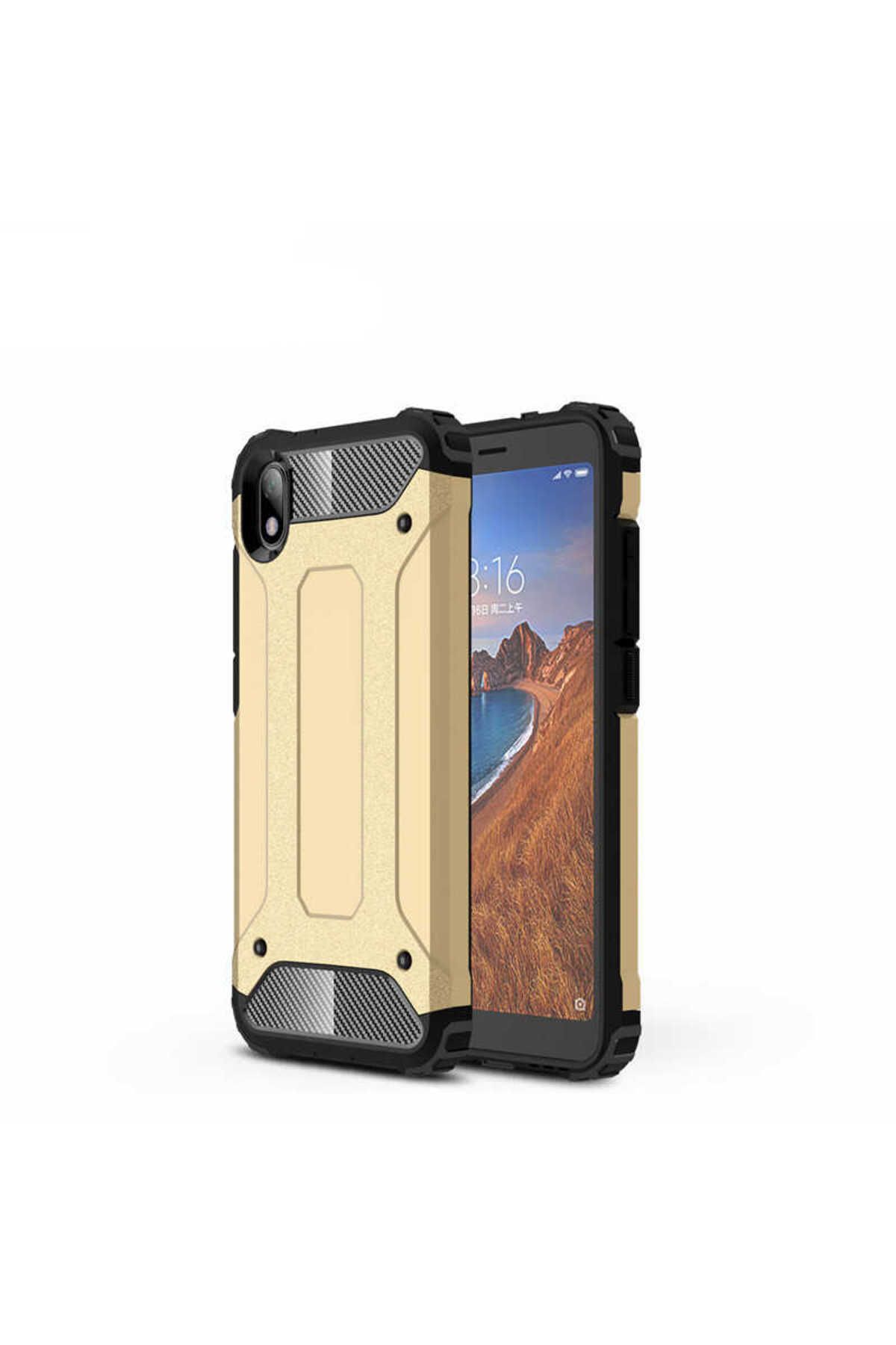 halkhouse Xiaomi Redmi 7A Kılıf Zırh Tank Sert Korumalı Silikon Crash Silikon Kapak
