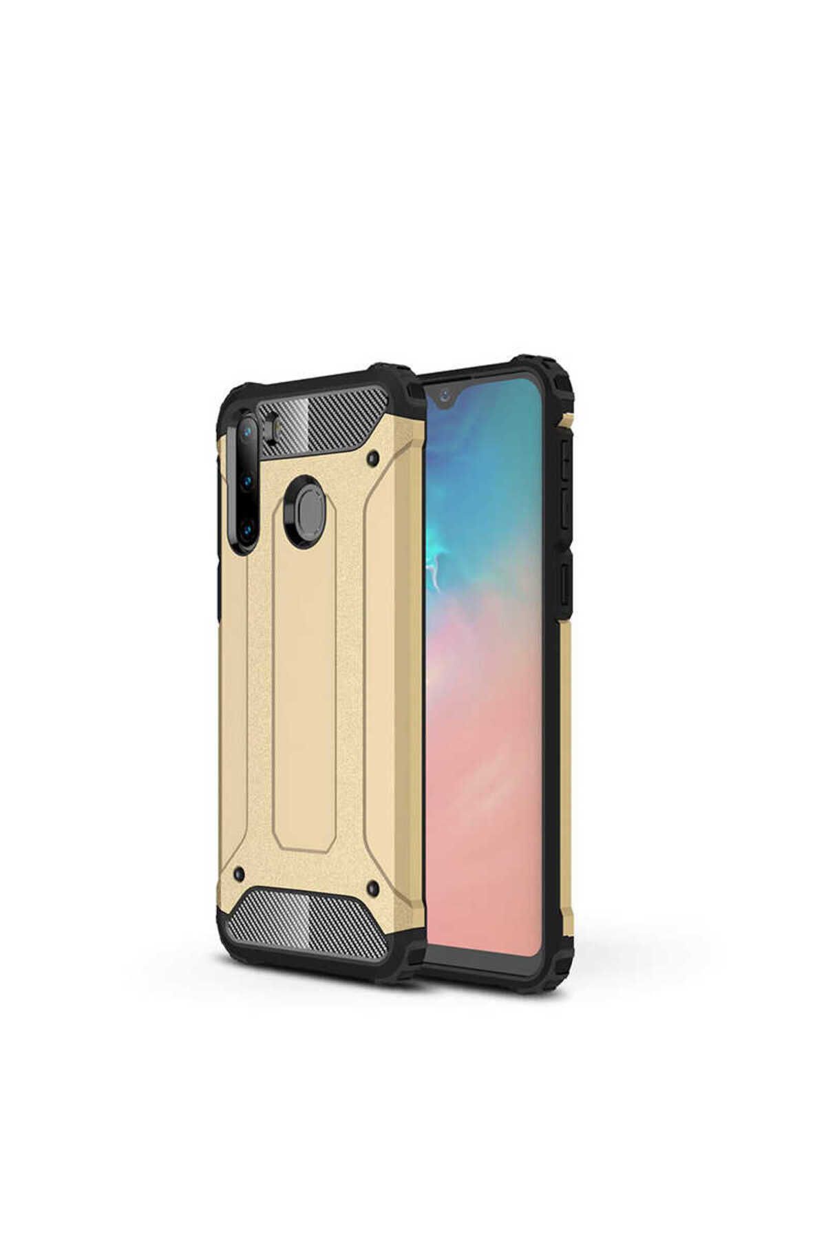 halkhouse Galaxy A21 Kılıf Zırh Tank Sert Korumalı Silikon Crash Silikon Kapak