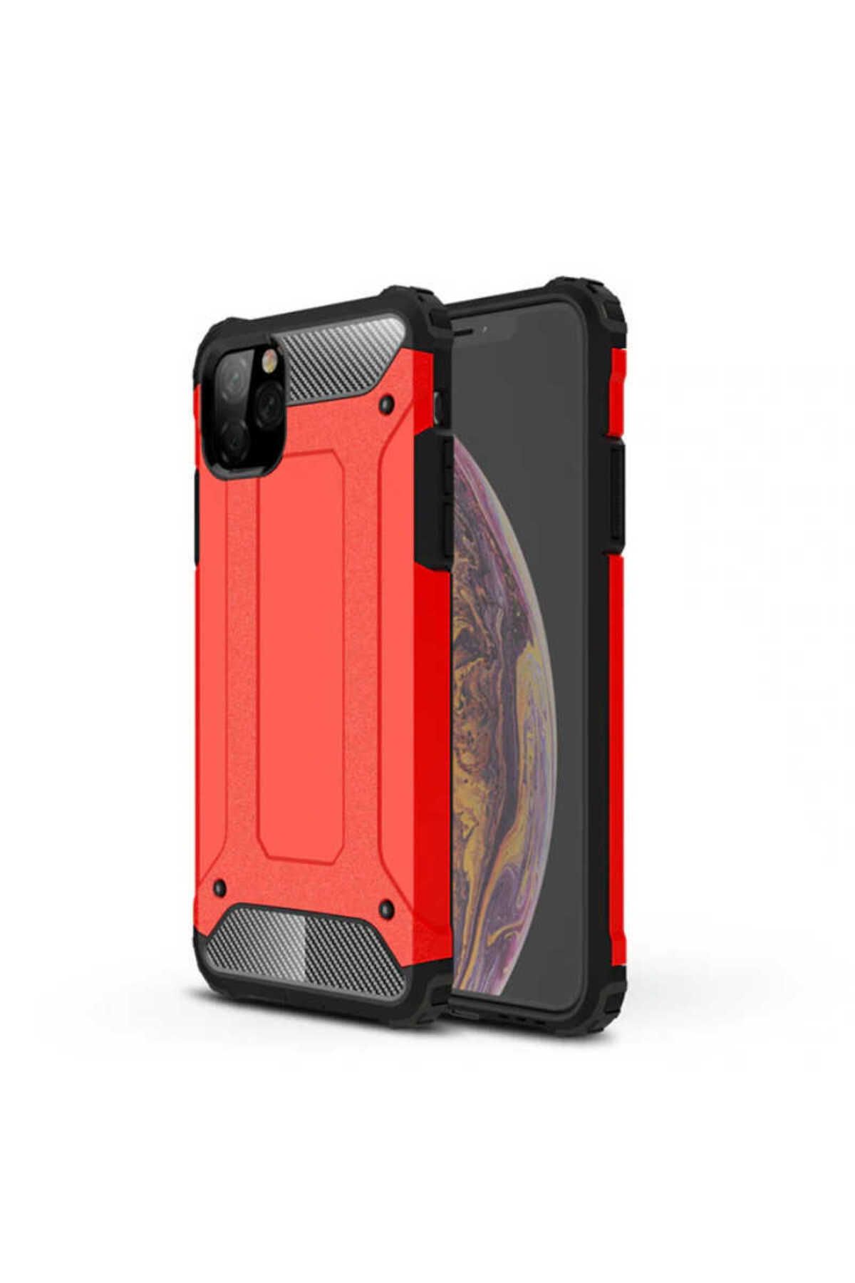 halkhouse Apple iPhone 11 Pro Max Kılıf Zırh Tank Sert Korumalı Silikon Crash Silikon Kapak