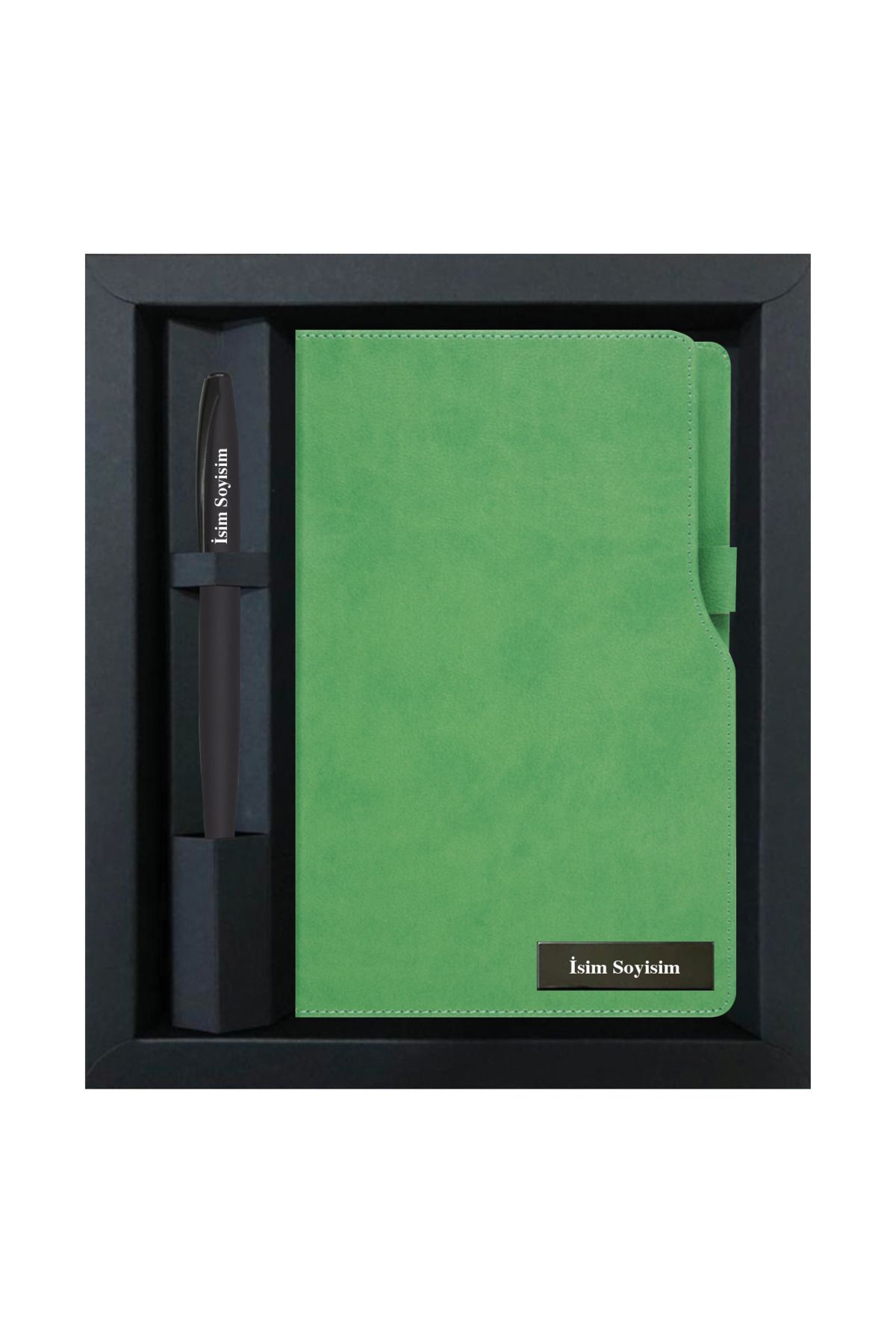 Sana Özgü Kişiye Özel İsim Baskılı Kutulu Defter ve Kalem