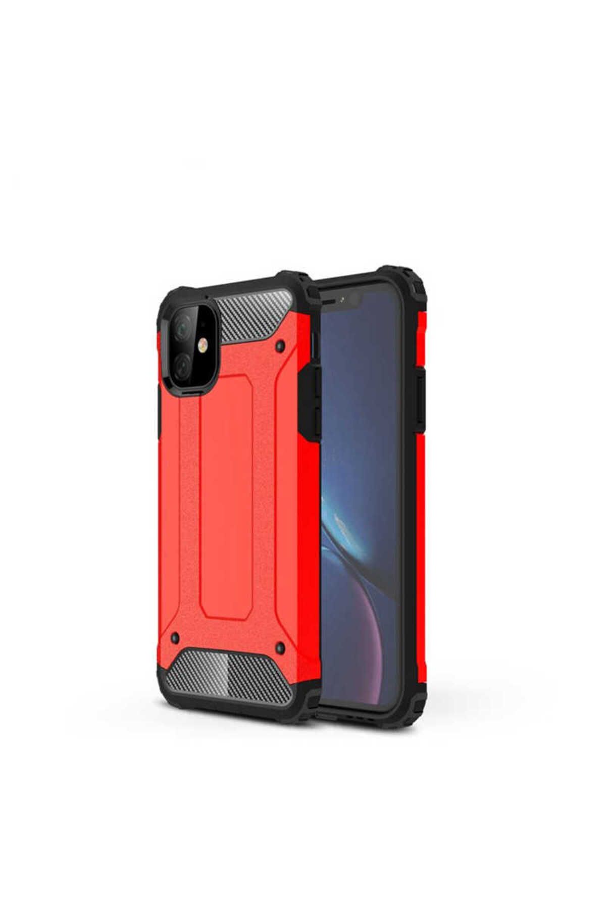 halkhouse Apple iPhone 11 Kılıf Zırh Tank Sert Korumalı Silikon Crash Silikon Kapak