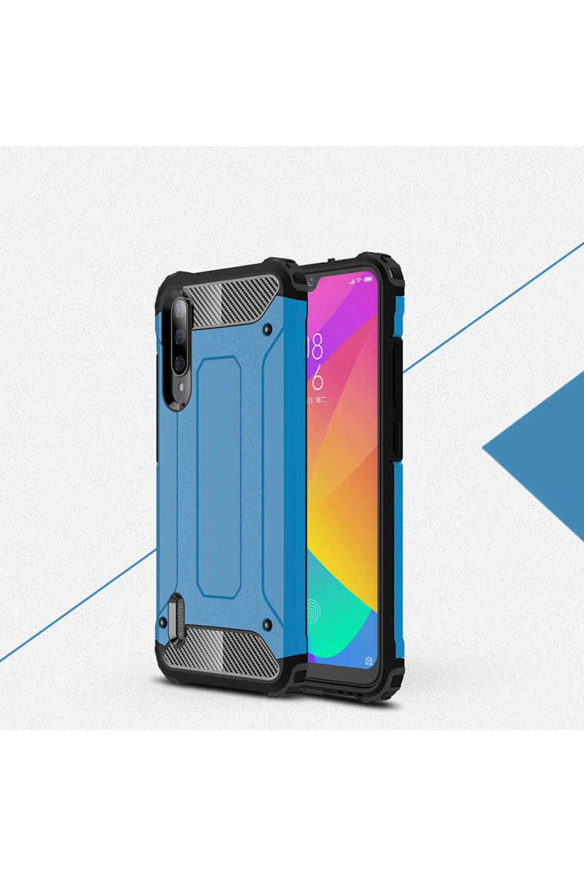 halkhouse Xiaomi Mi 9 Lite Kılıf Zırh Tank Sert Korumalı Silikon Crash Silikon Kapak