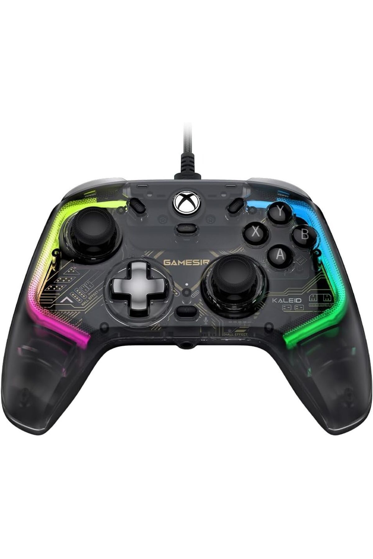 mazıdağı mazzıdağ Kaleid Şeffaf Kablolu Oyun Kumandası, Xbox Series X|S, Xbox One ve Windows 10/11 için,