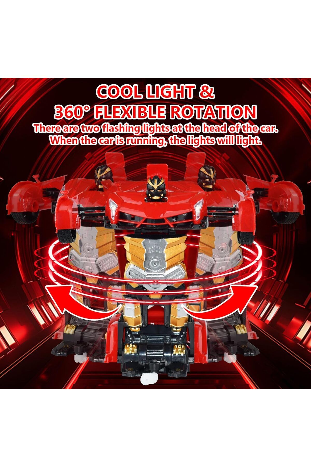COOYA-Transformer Robot Car With Remote Control for Kids No-Slip Tires, with Stable Running Performance 4