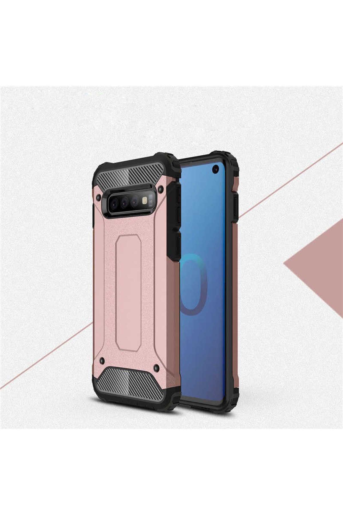 halkhouse Galaxy S10 Kılıf Zırh Tank Sert Korumalı Silikon Crash Silikon Kapak