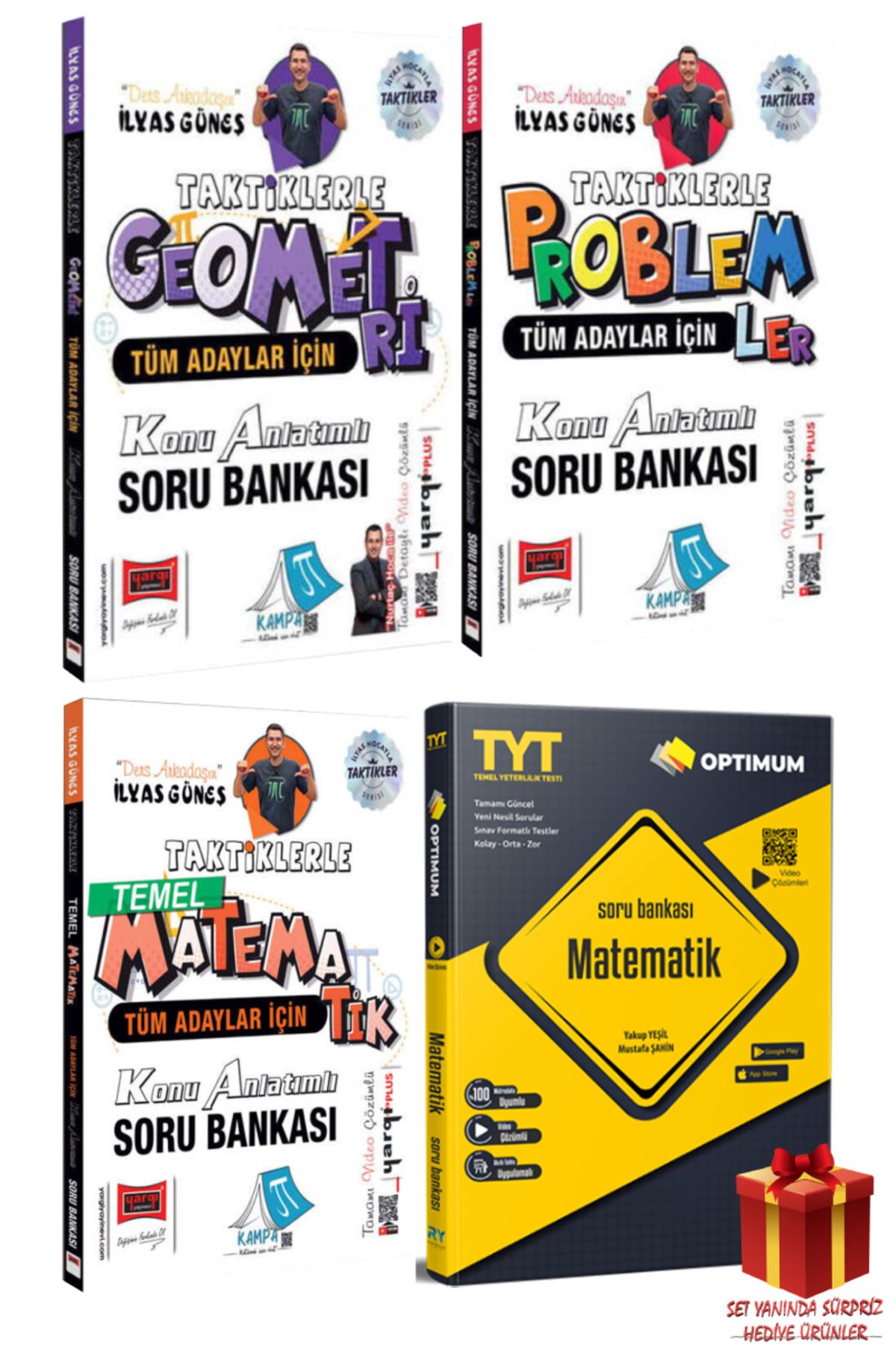 Yargı Yayınları İlyas Güneş Tüm Adaylar İçin Taktiklerle Matematik+ Geometri+ Problemler Konu Anlatımlı Soru Bankası