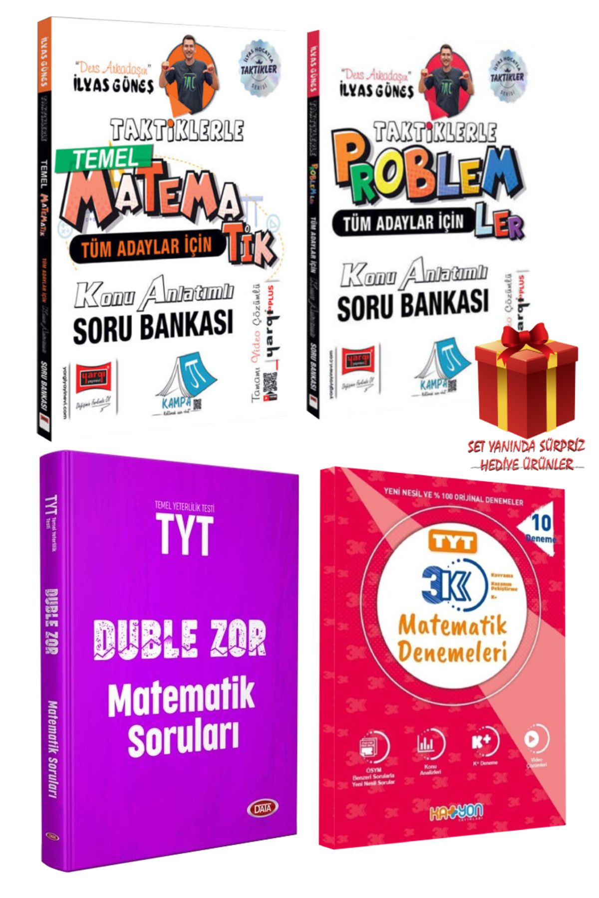 Yargı Yayınları İlyas Güneş Taktiklerle Matematik+ Problemler Konu Anlatımlı Soru Bankası+ TYT Matematik Soru+Deneme