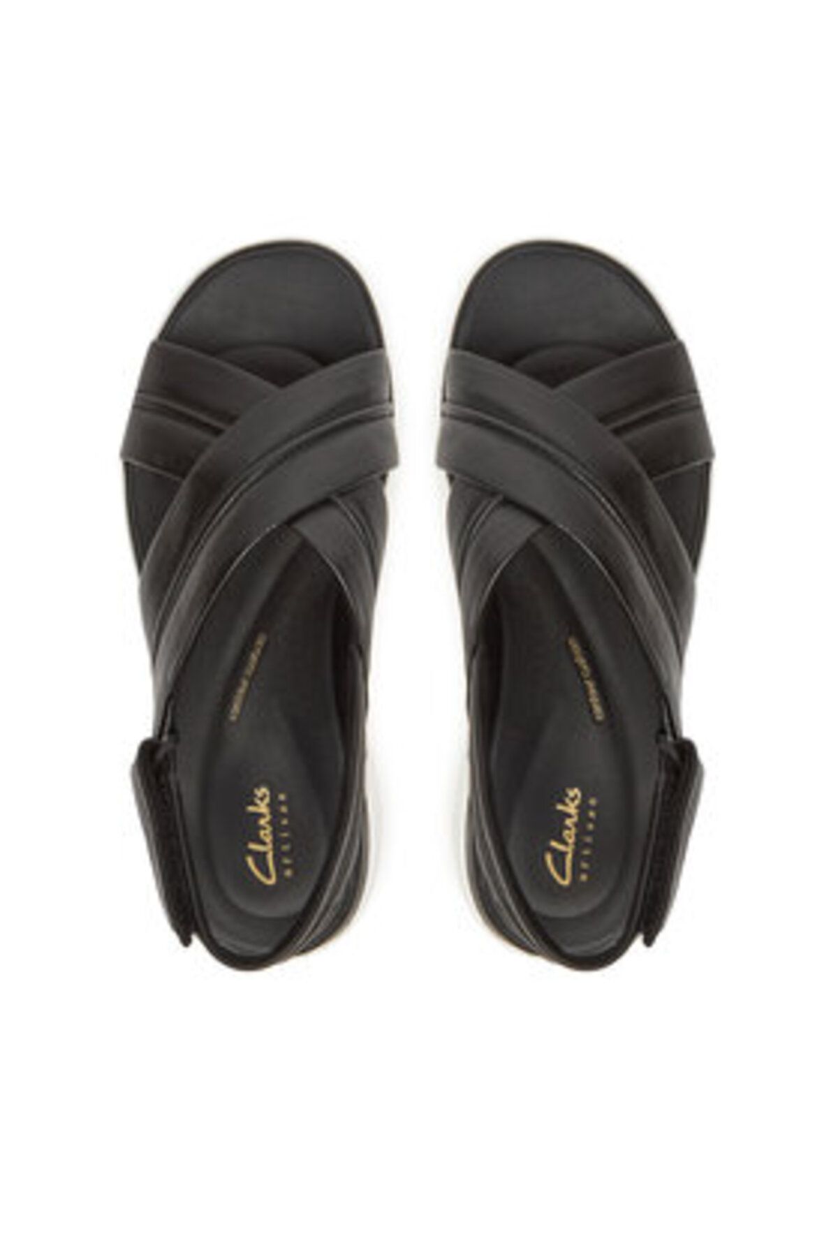 CLARKS-Women's Sandals black CLARKS-26182233 BLACK LEATHER 2