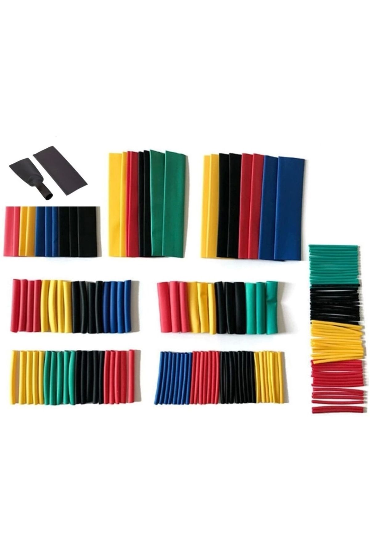shop 328 Parça Makaron Seti Kablo Birleştirme Koruyucu Sıcaklıkla Daralan Set