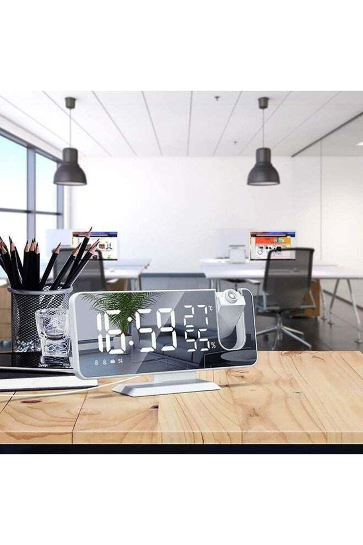 COOYA-7.4 inch LED Digital Alarm Clock with Temperature Display 3