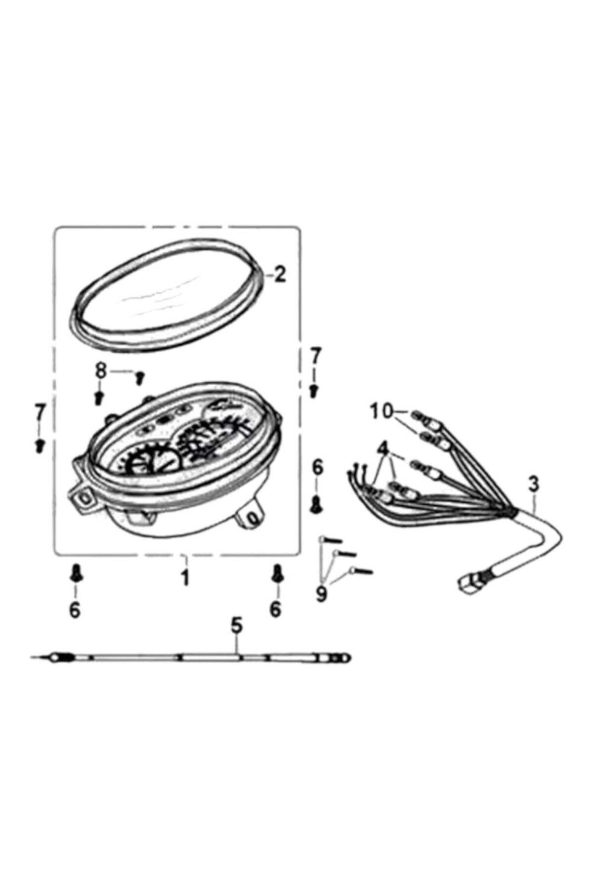 ÇELİKMOTO MONDIAL 125RR GOSTERGE PANELI KOMPLE (125CC) #Y4MON0170A0005