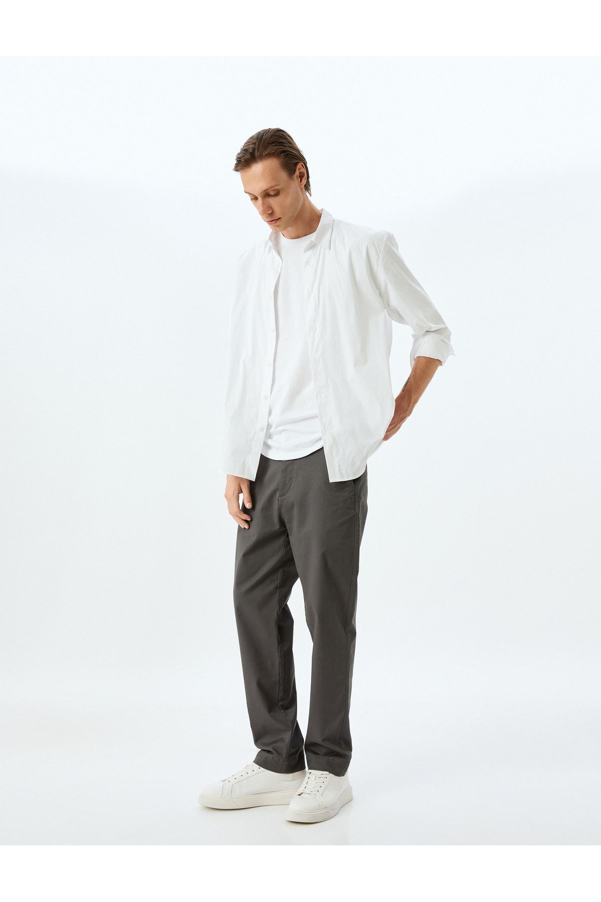 Koton Pamuklu Gabardin Cep Detaylı Chino Pantolon