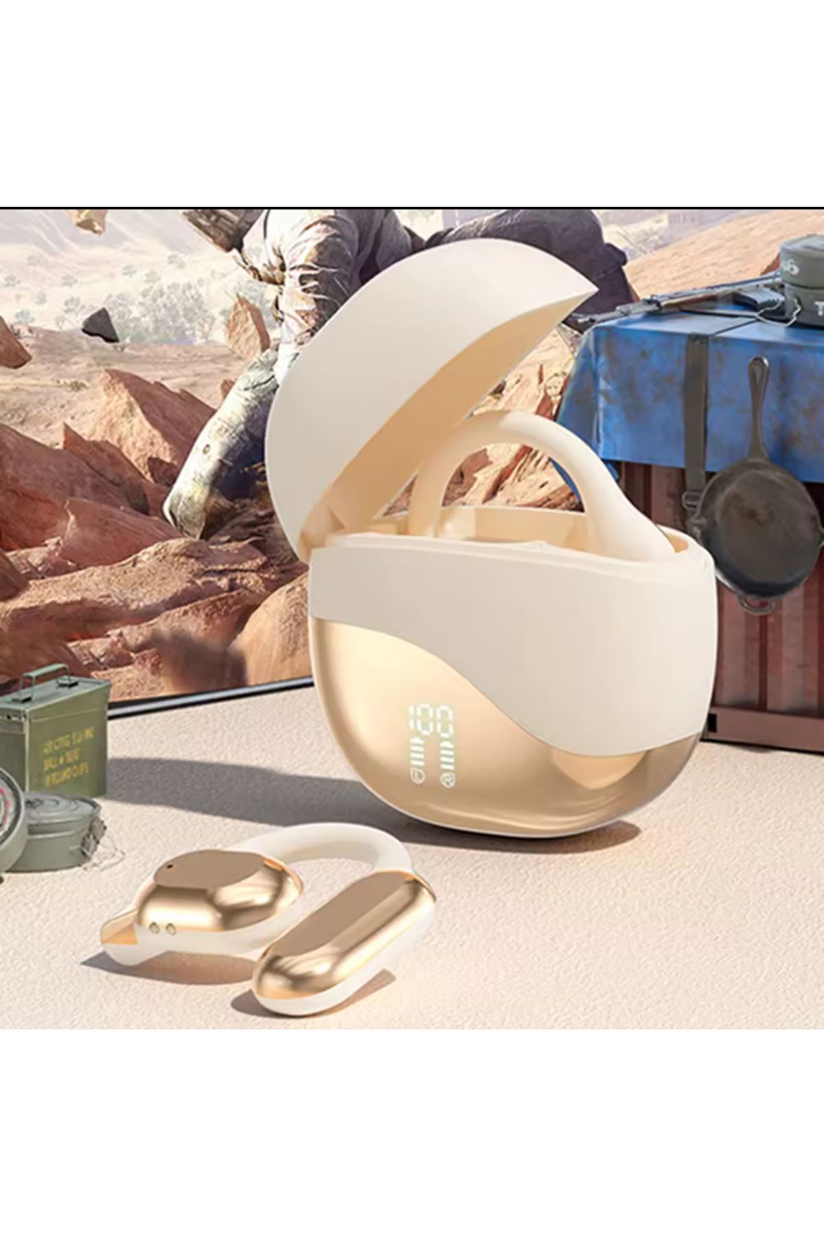 4K Vizyon BLUETOOTH KULAKLIK ERGONOMİK TASARIM ŞIK GÖRÜNÜM YÜKSEK SES VE PERFORMANS GÖSTERGELİ EKRAN KULAKLIK