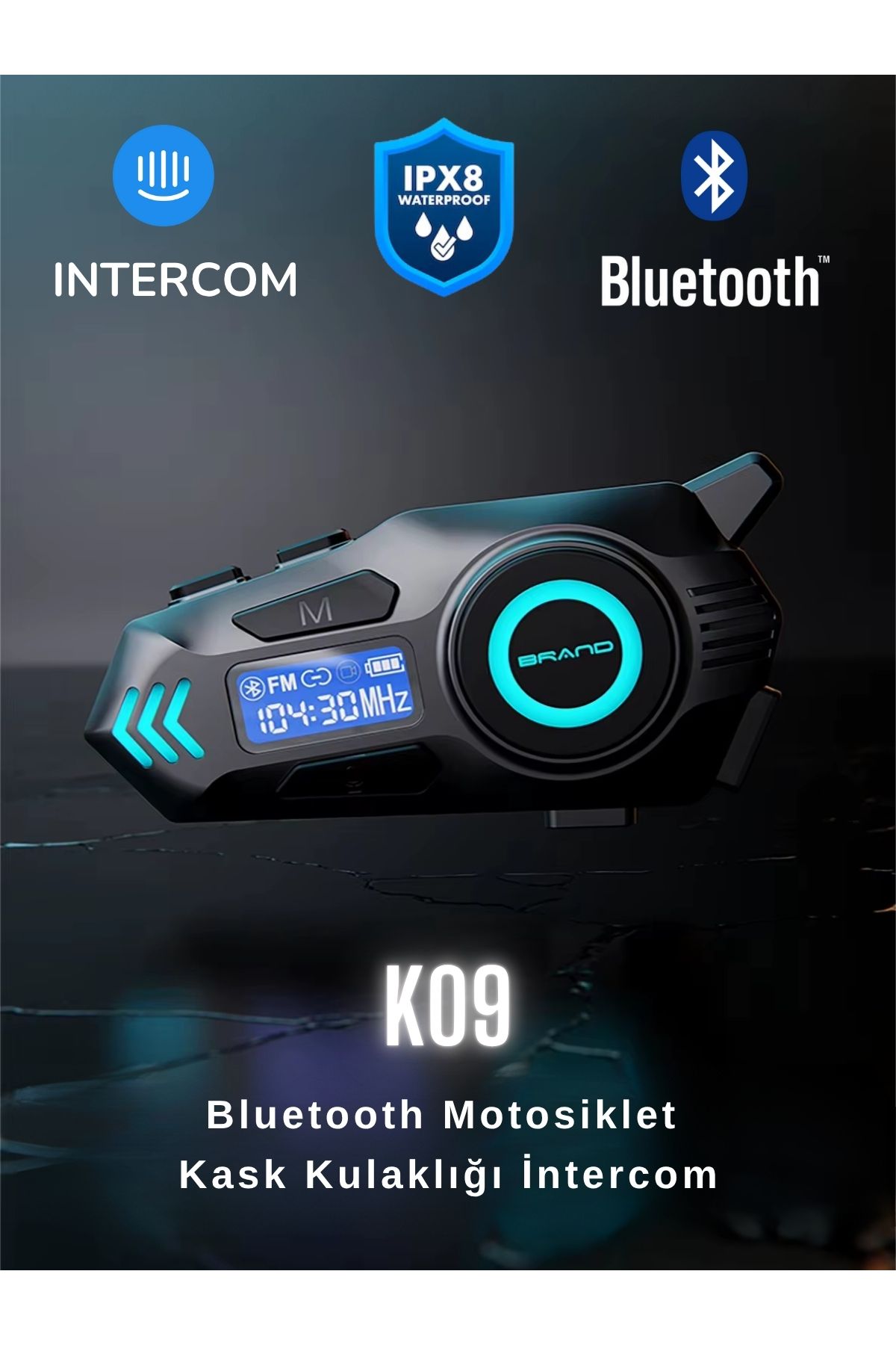 howear K09 İntercom Bluetooth Motosiklet Kask Kulaklığı İntercom Kulaklık