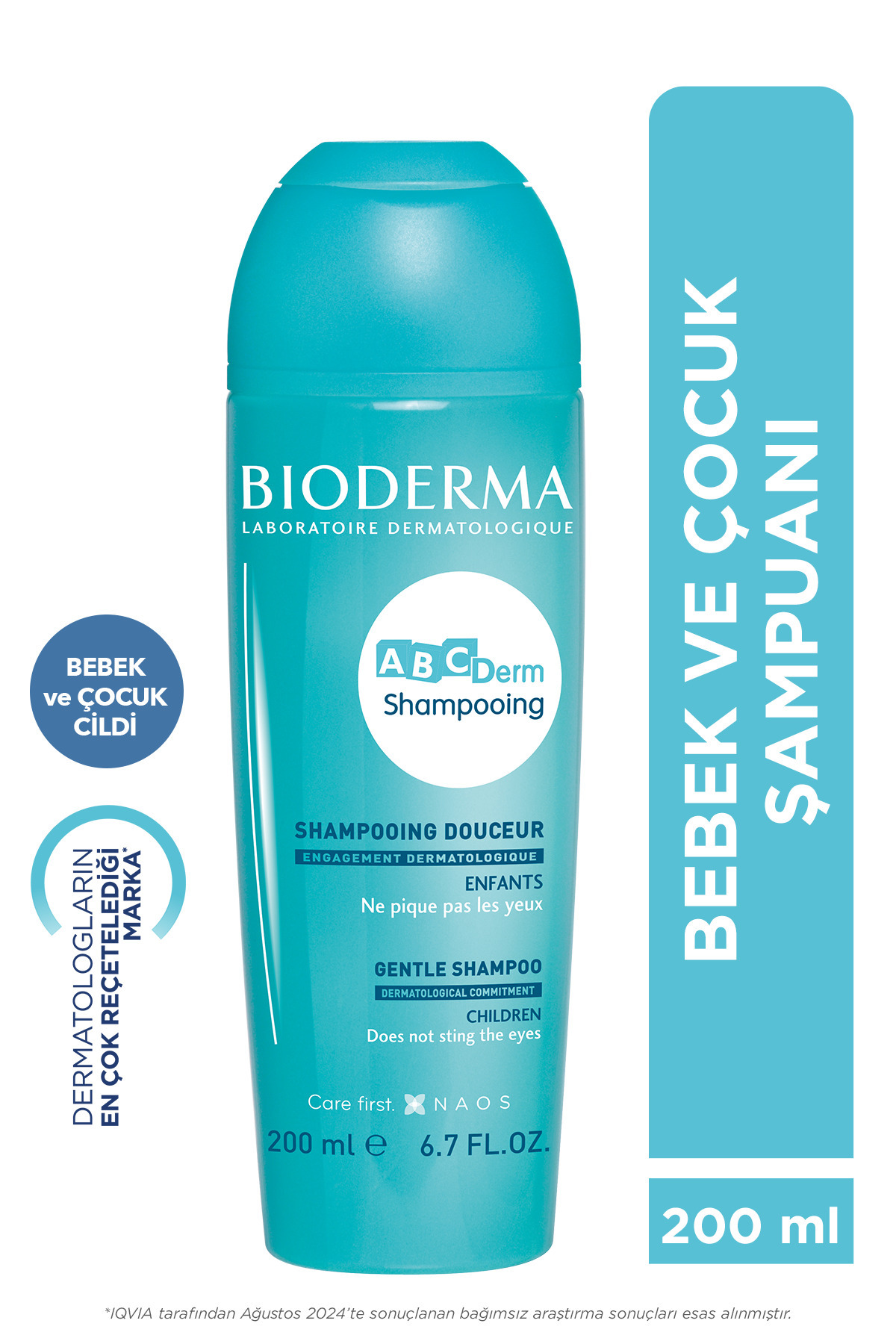 Bioderma ABCDerm Gentle Shampoo Bebek ve Çocuklar için Tuzsuz ve Sülfatsız Göz Yakmayan Saç Şampuanı 200 ml