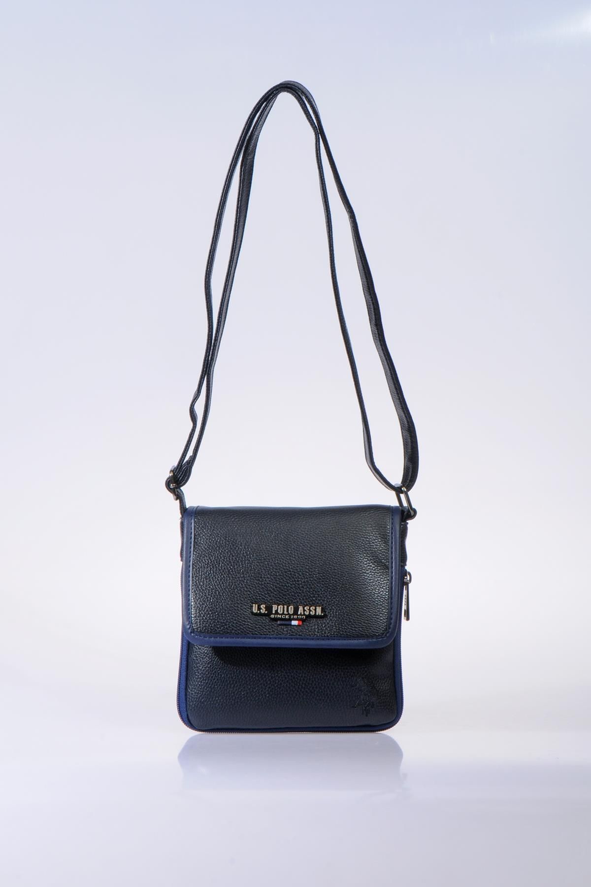 کیف شانه ای آبی مردانه لپ تاپ و اسناد دریایی U.S. Polo Assn.