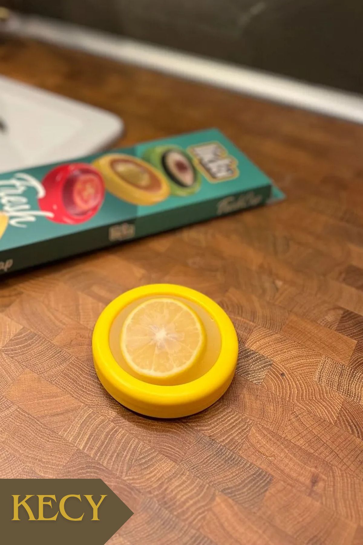 KECY FreshCap 6'lı Saklama Kabı Yarım Meyve Sebze Soğan Limon Domates Saklama Kabı Esnek Vakumlu Silikon