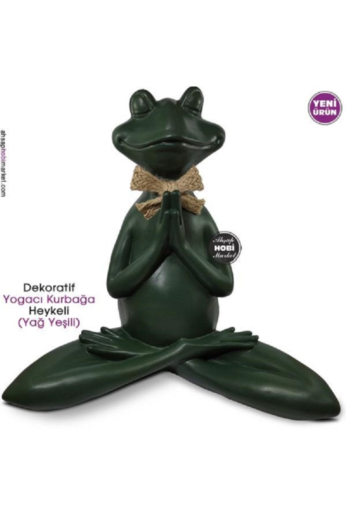 Dekoromi Dekoratif Yogacı Kurbağa Heykel Biblo 43x39 CM