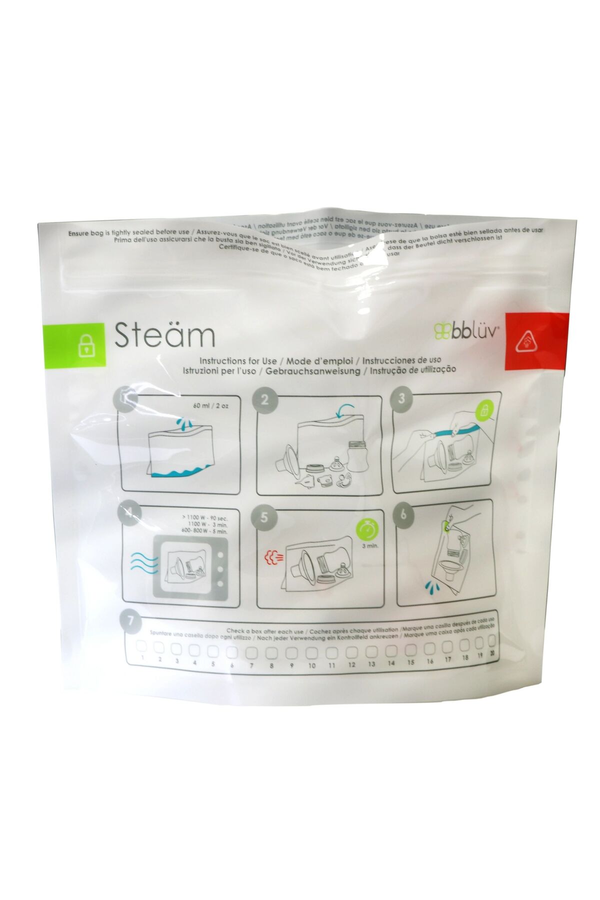 bblüv Steäm Mikrodalga Sterilizasyon Poşeti fotoğrafı 7 (önizleme)