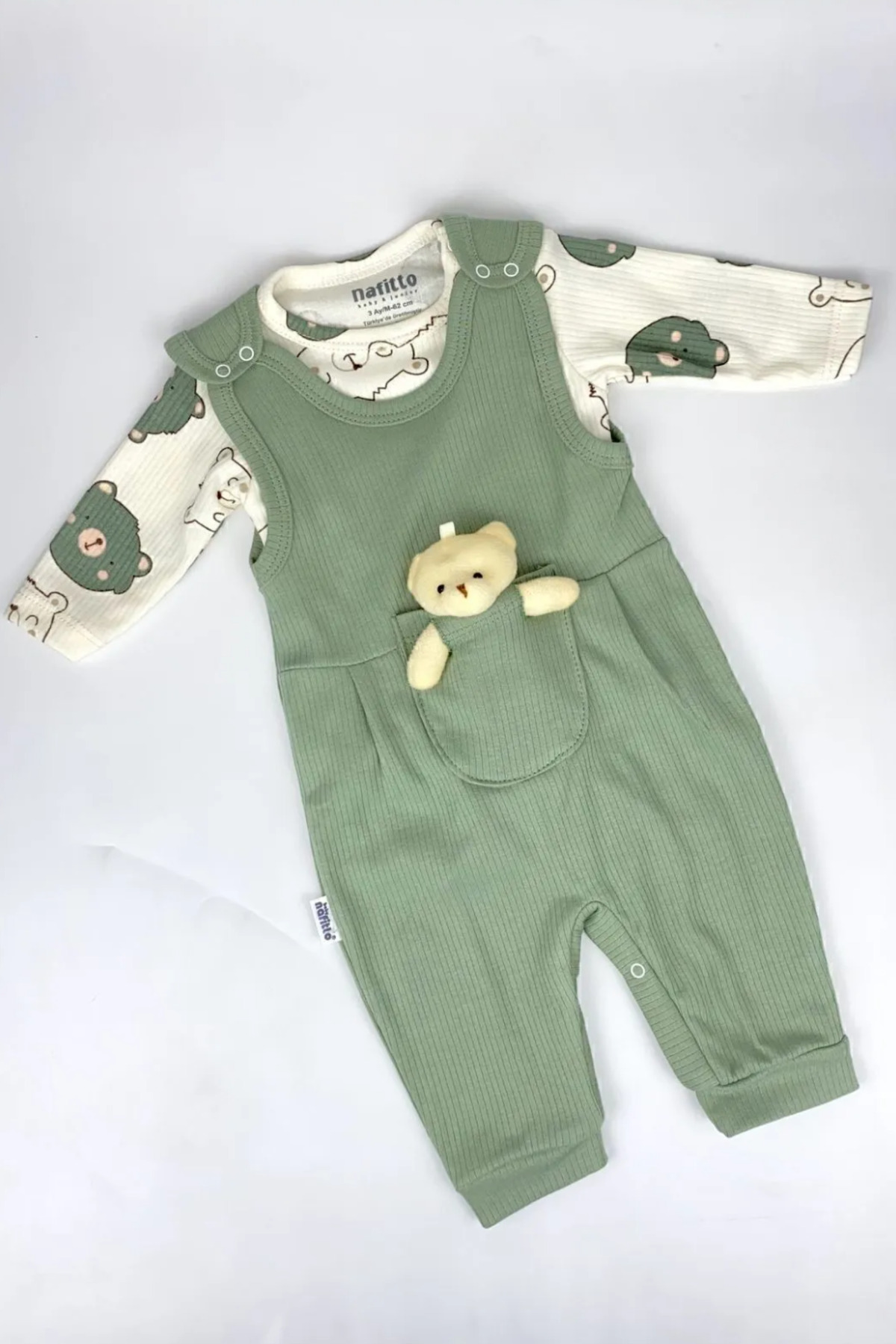 Genel Markalar Oyuncak Ayılı Bebek Tulum - Zıbın ve Tulum – 3-6-9 Ay Bebek Giyim fotoğrafı 4 (önizleme)