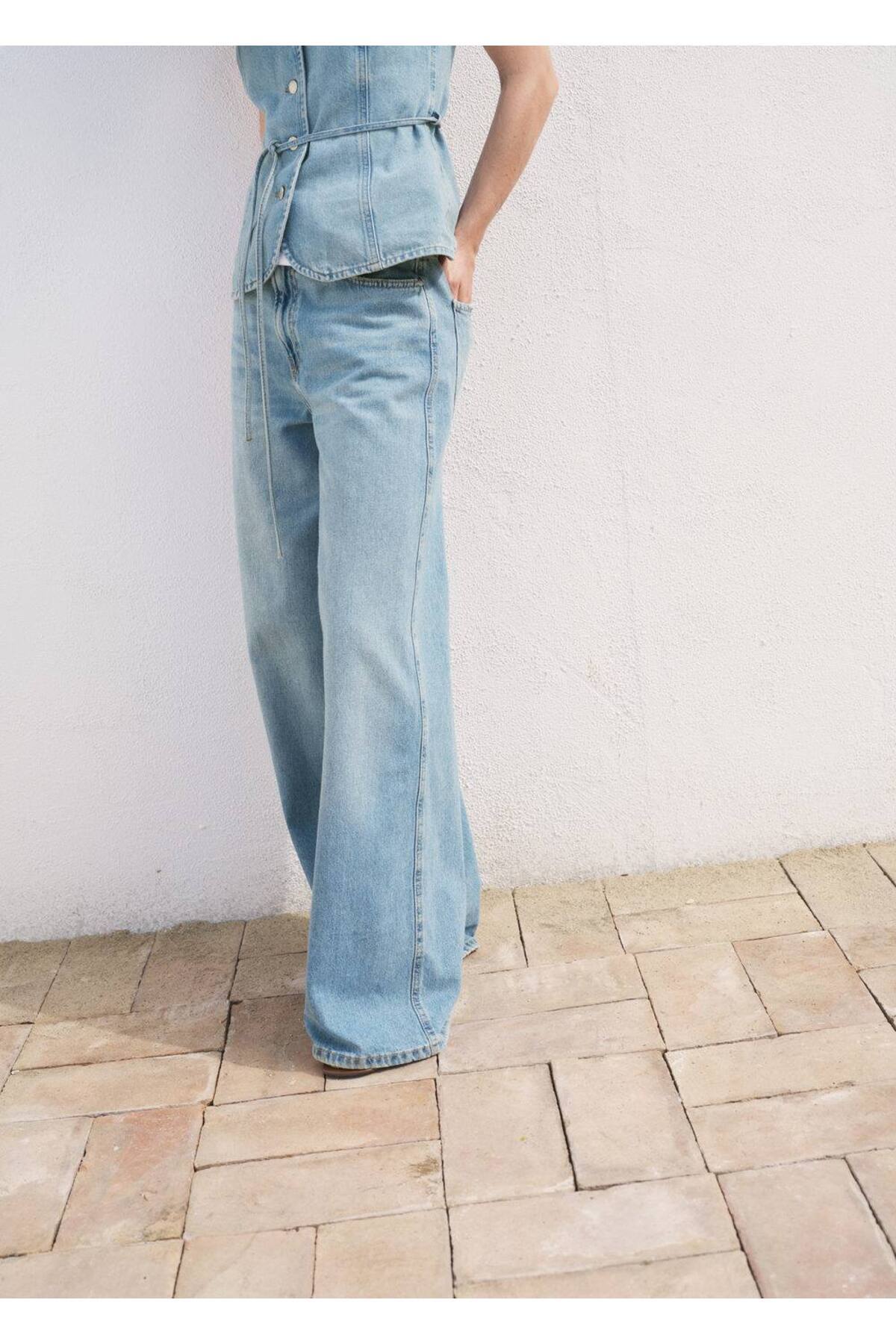 Yüksek belli Wideleg jean