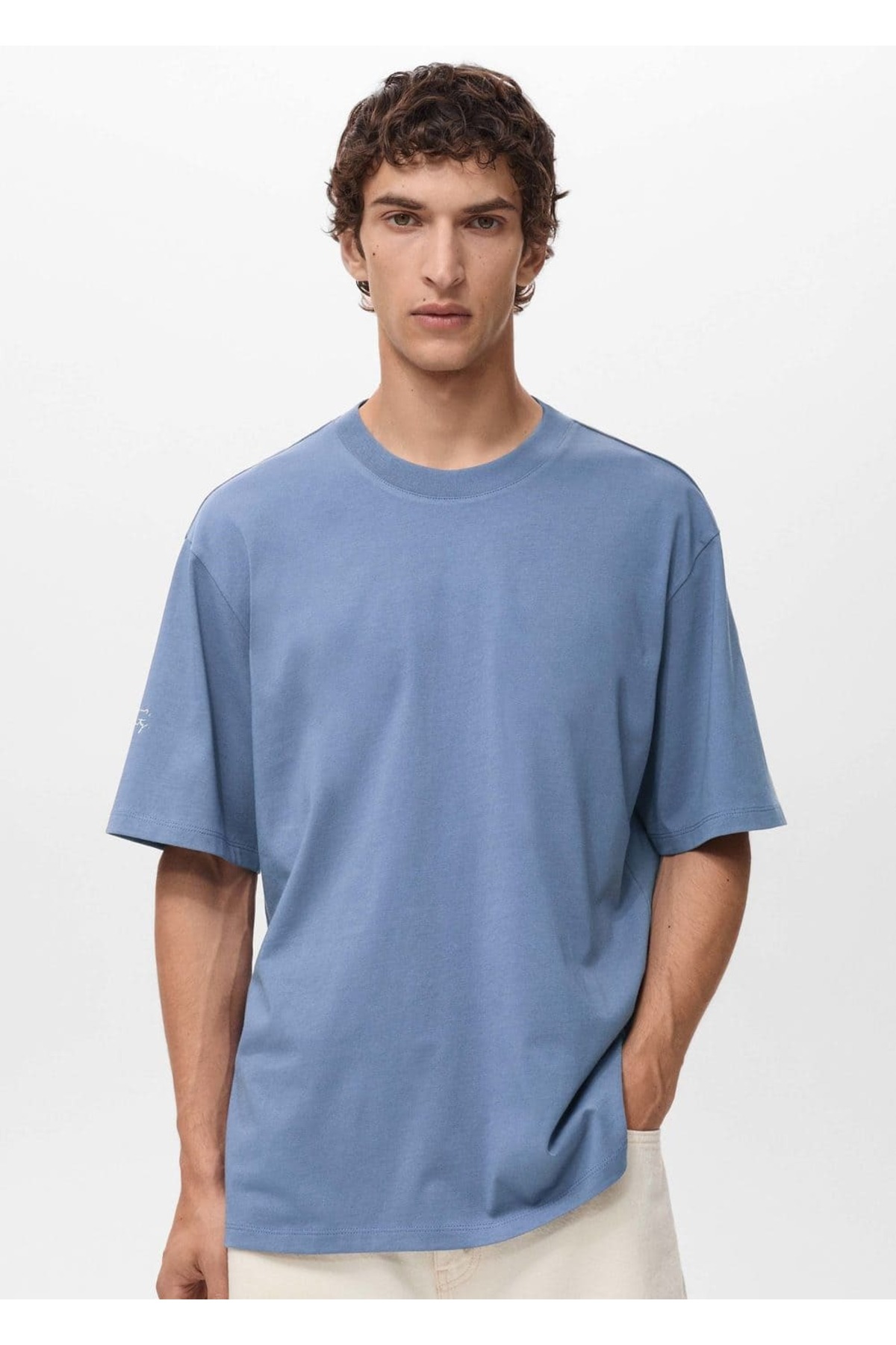 Desenli pamuklu tişört