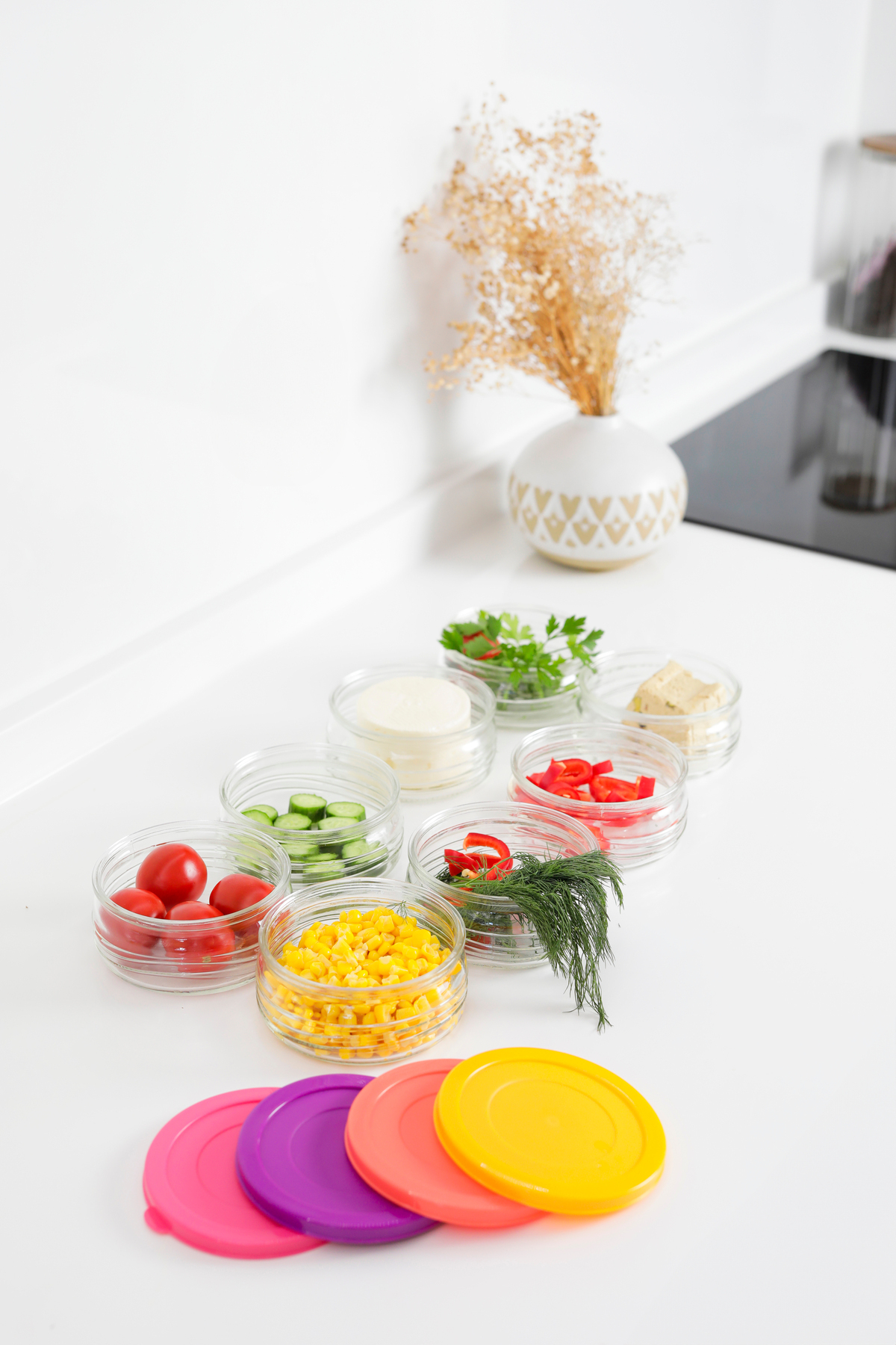 ZURİ DESİGN 6'lı Premium Saklama Kabı Seti 410 cc | Renkli Plastik