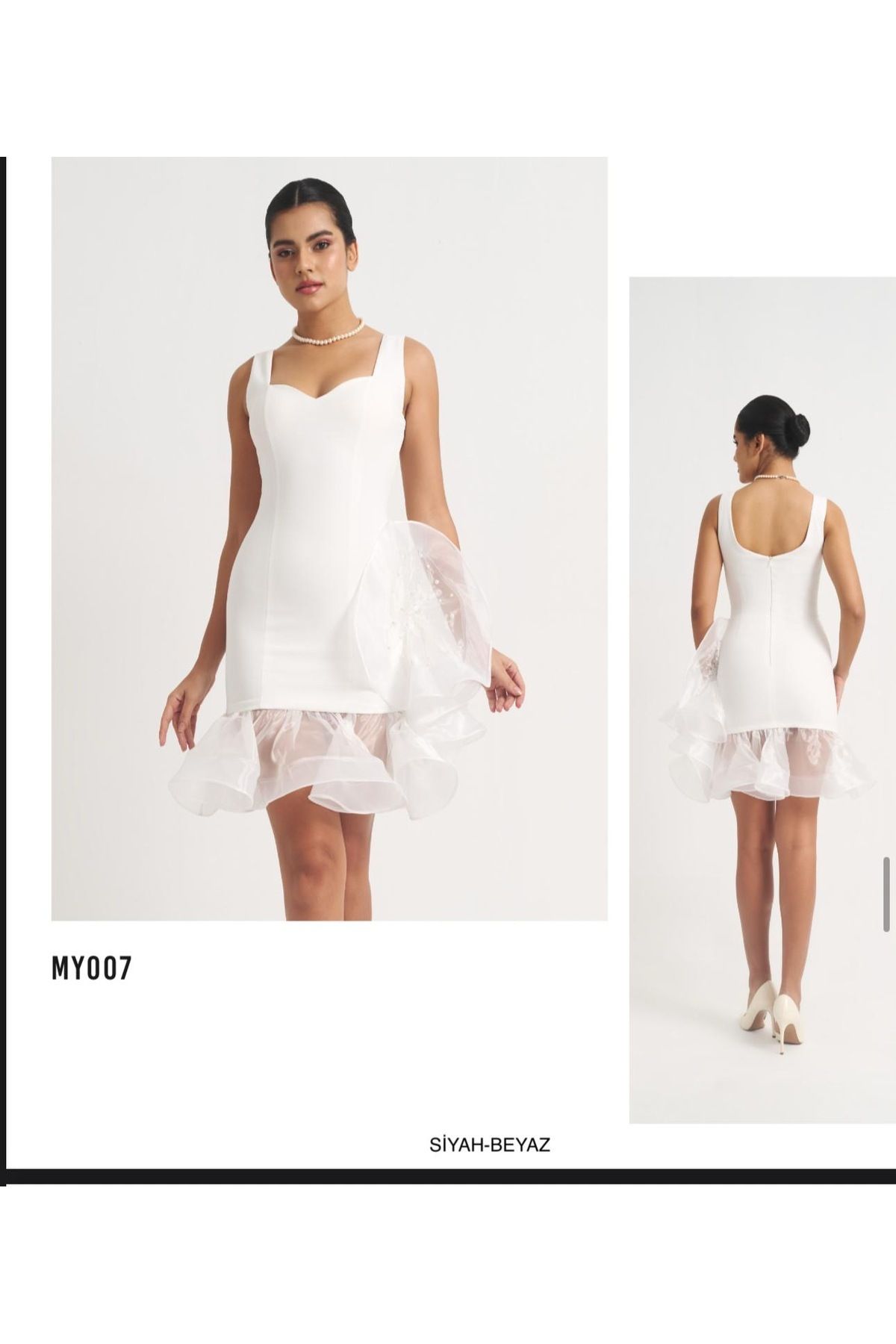 My Easy Shop Mor Sposa Kadın Abiye Elbise Kısa Tül Detaylı