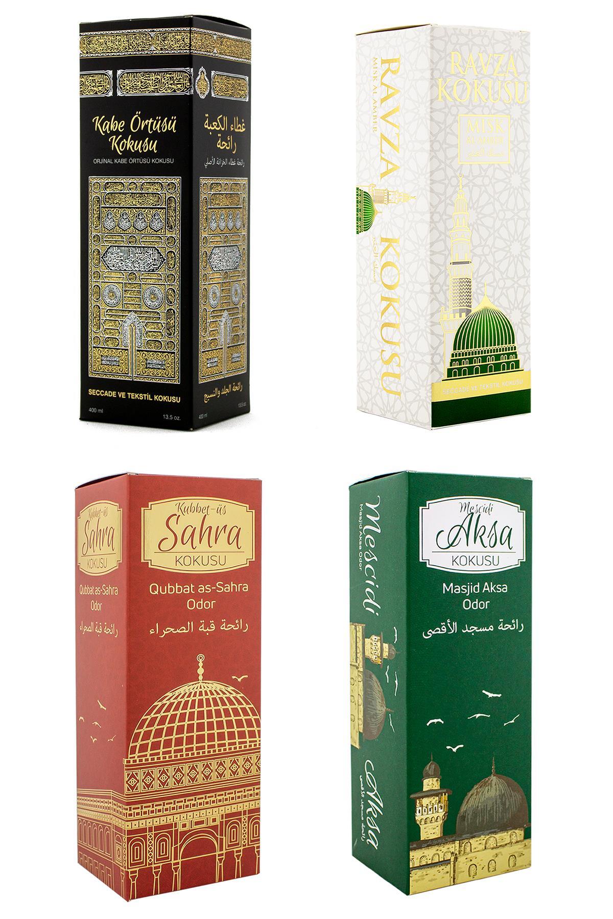 Kaaba Cover Smell Medina Rhubarb Smell Dome Sahara Smell and Masjid Axe Smell Spray 400 Ml.