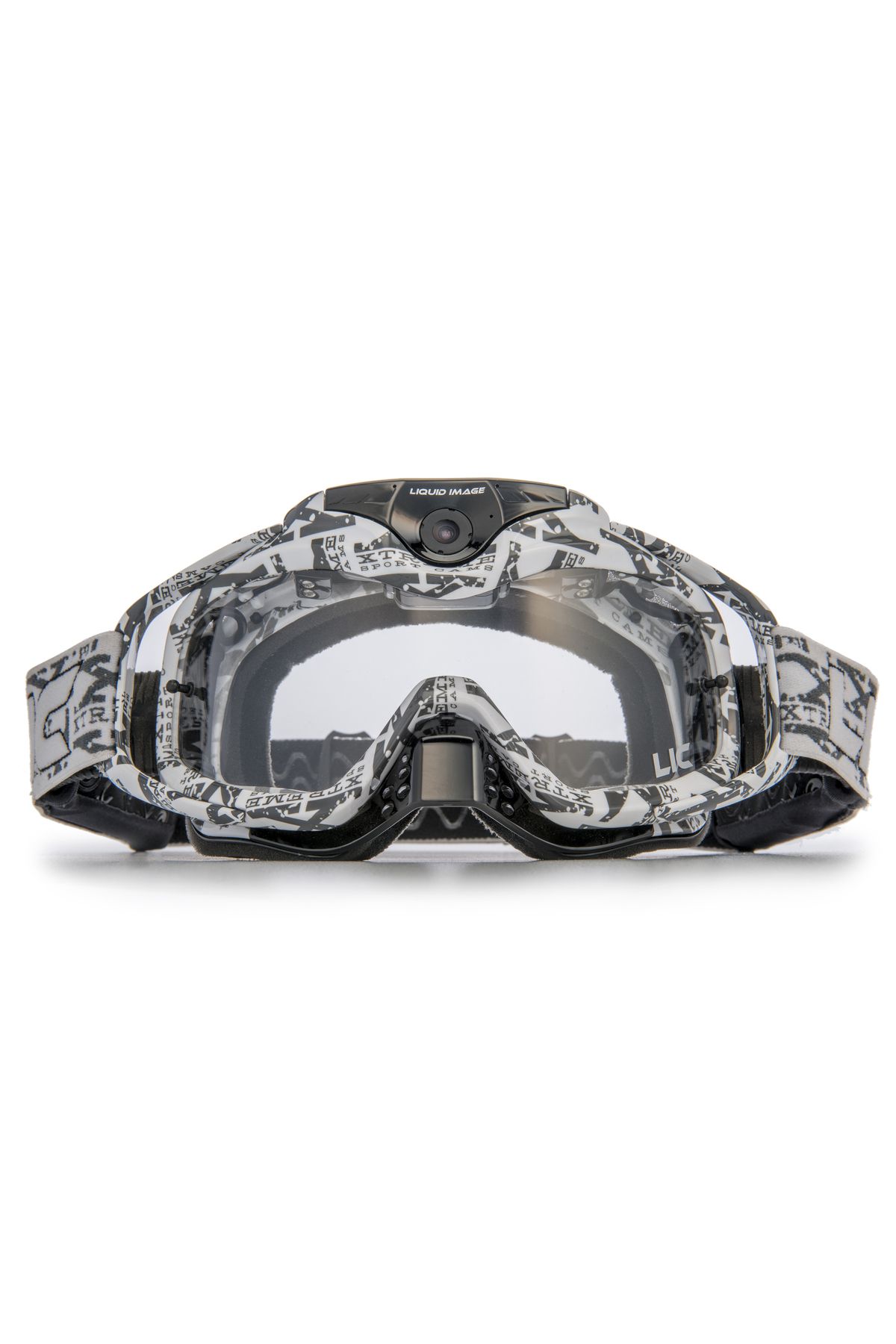 LIQUID IMAGE Kameralı Motosiklet Motocross Gözlük Offroad Kameralı Gözlük Beyaz Torque Hd